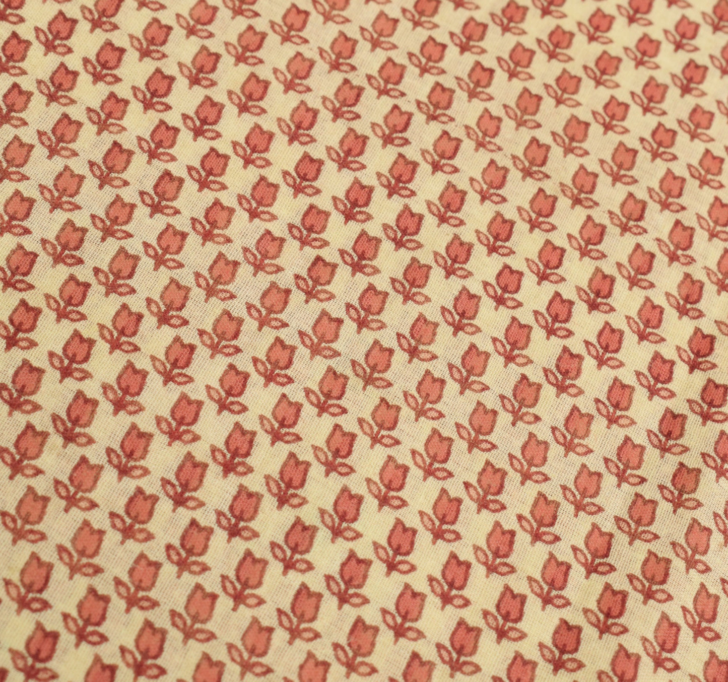 Sushila Vintage Floral Cream Saree 100% Pure Cotton Printed Soft Craft Fabric