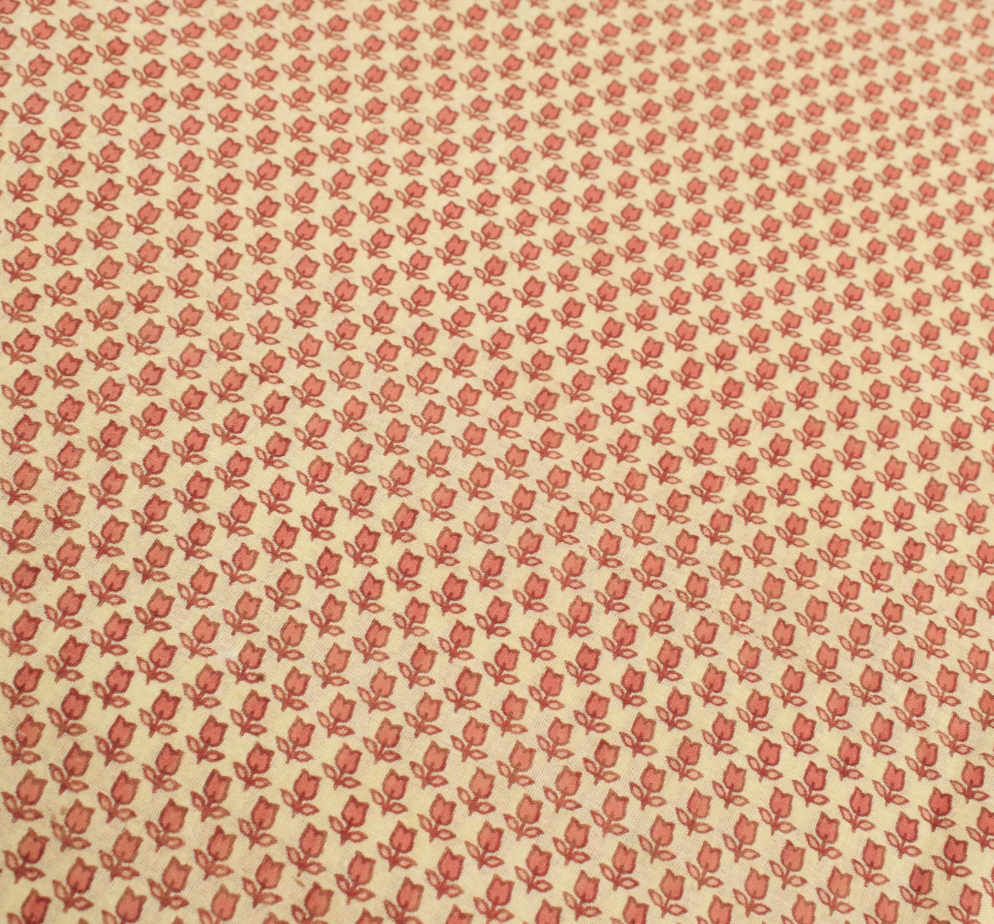 Sushila Vintage Floral Cream Saree 100% Pure Cotton Printed Soft Craft Fabric