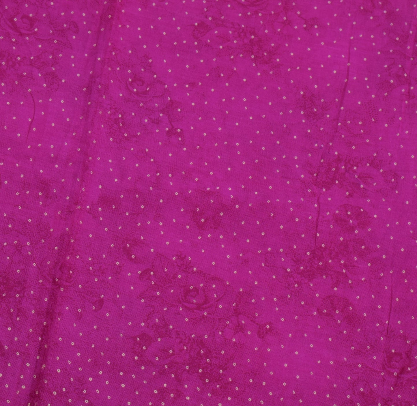 Sushila Vintage Purple Saree Pure Cotton Geomantic Floral Printed Soft Fabric
