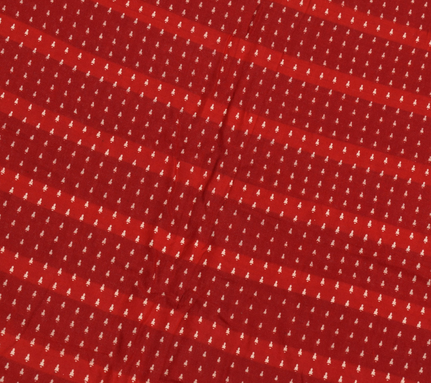 Sushila Vintage Traditional Red Saree 100% Pure Cotton Printed Soft Craft Fabric