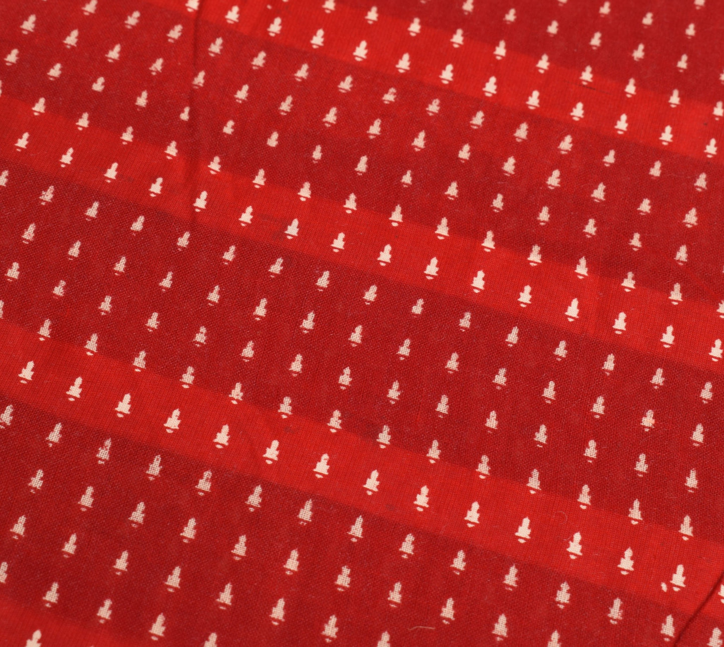 Sushila Vintage Traditional Red Saree 100% Pure Cotton Printed Soft Craft Fabric