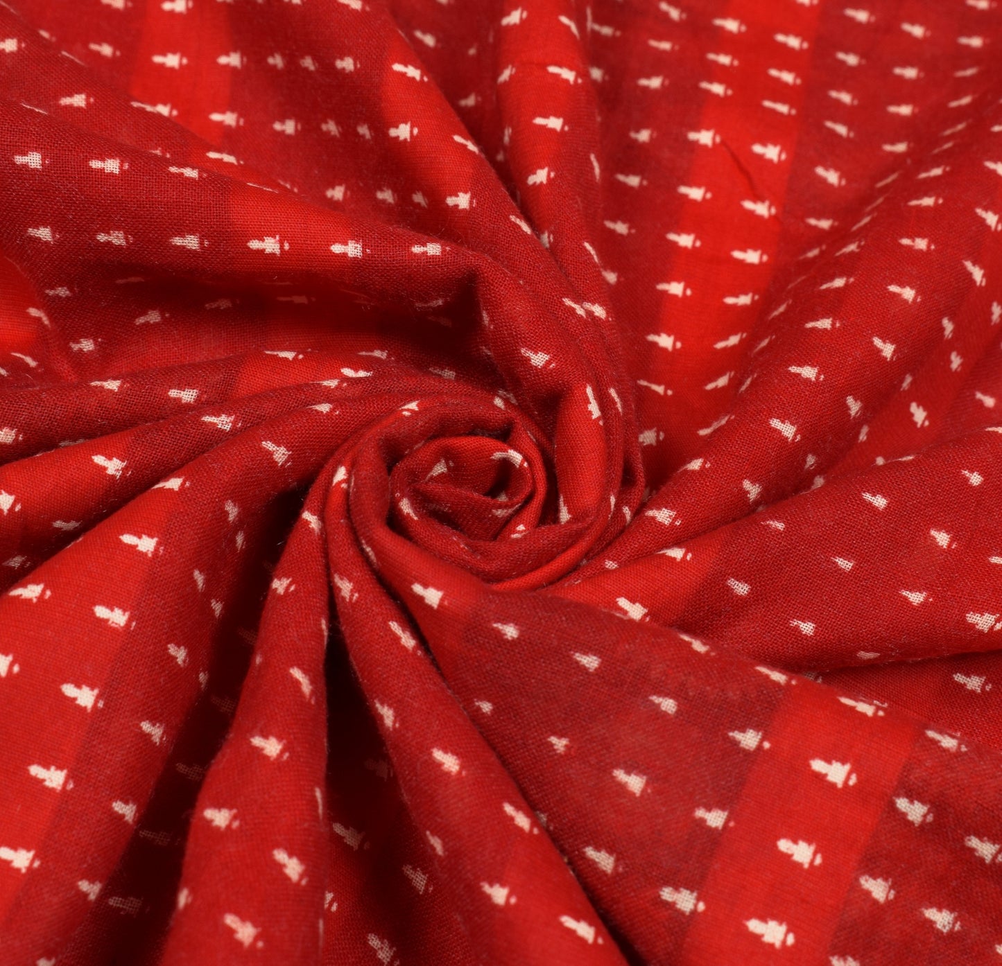 Sushila Vintage Traditional Red Saree 100% Pure Cotton Printed Soft Craft Fabric