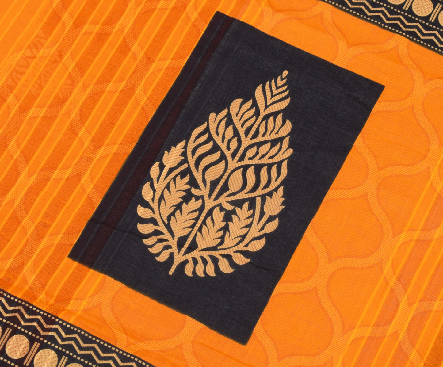 Sushila Vintage Gray Stripes Saree 100% Pure Cotton Printed Indian Craft Fabric