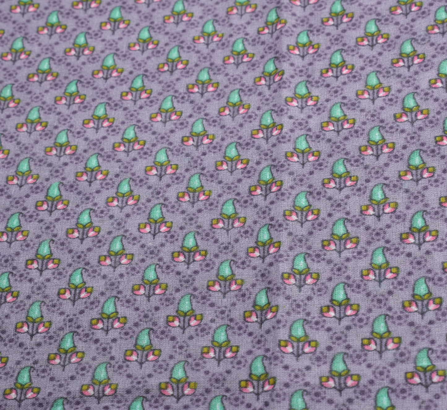 Sushila Vintage Indian Floral Saree 100% Pure Cotton Printed Soft Craft Fabric