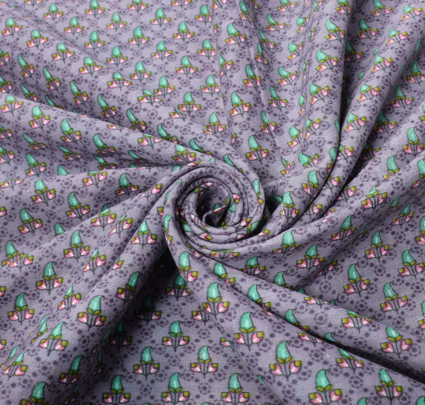 Sushila Vintage Indian Floral Saree 100% Pure Cotton Printed Soft Craft Fabric