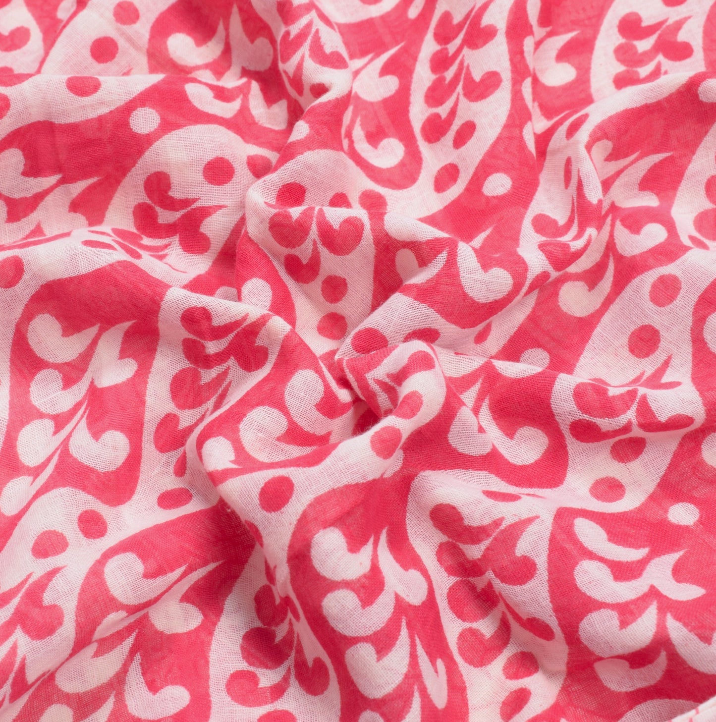 Sushila Vintage Pinkish Red Saree PureCotton Handmade Kalamkari Sari Soft Fabric