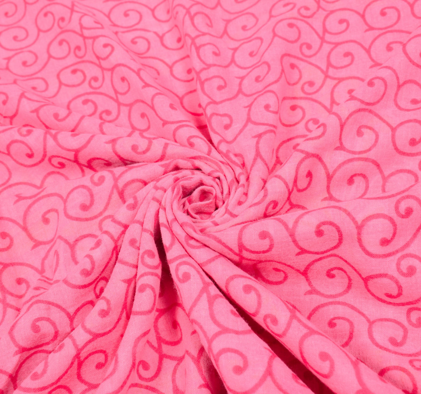 Sushila Vintage Pink Saree Pure Cotton Printed Daily Wear 5Yds Soft Craft Fabric