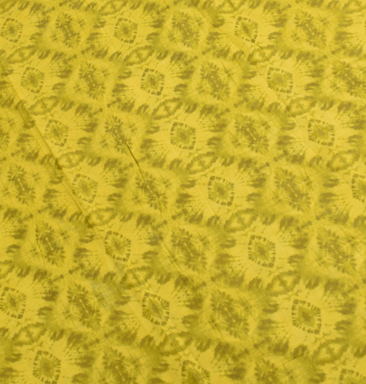 Sushila Vintage Saree 100% Pure Cotton Green Abstract Printed Soft Craft Fabric