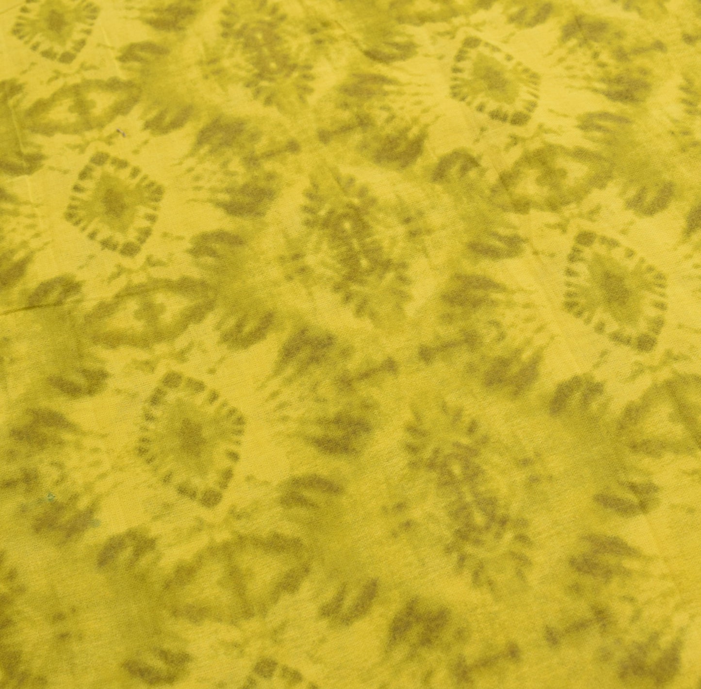 Sushila Vintage Saree 100% Pure Cotton Green Abstract Printed Soft Craft Fabric