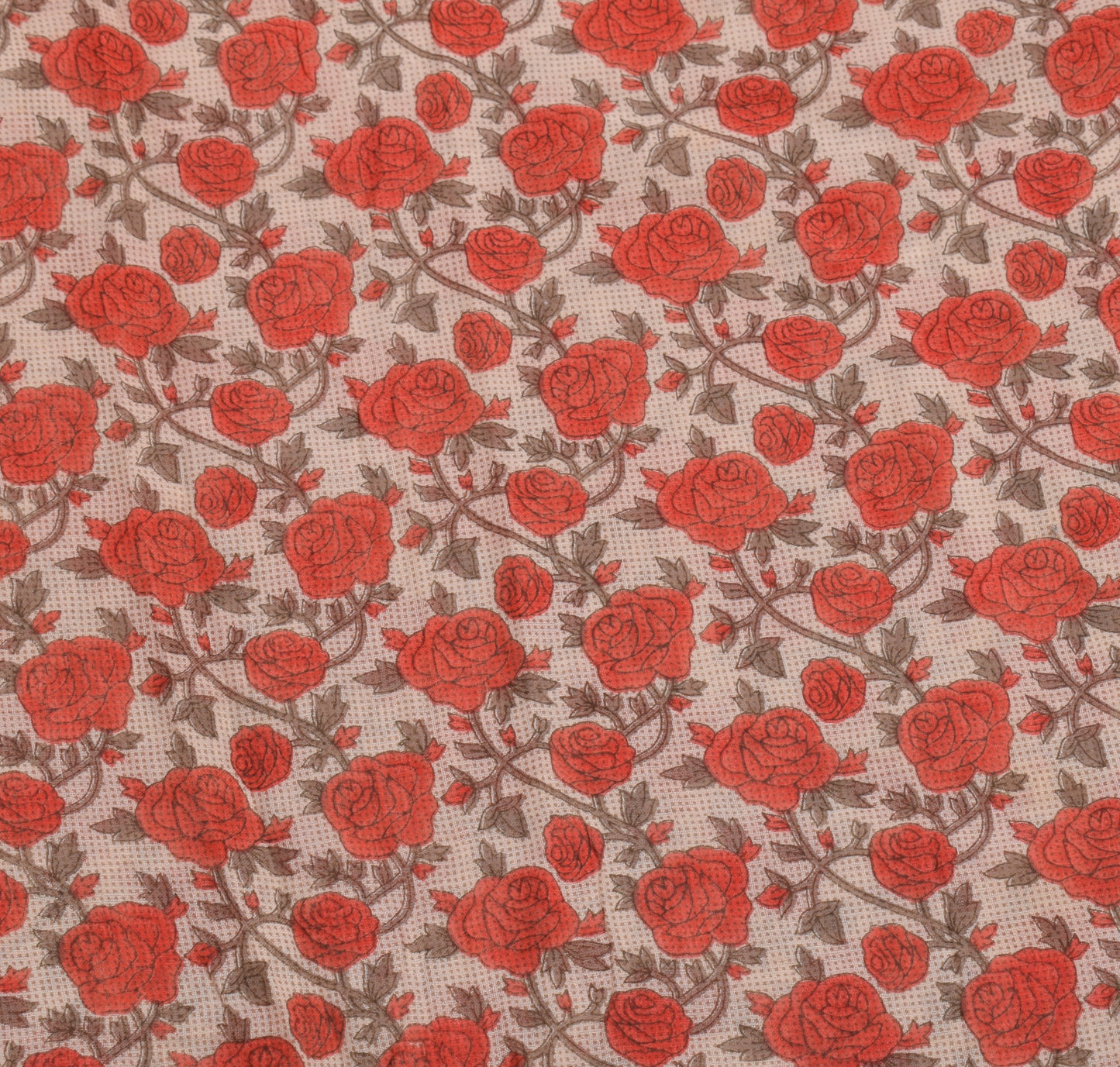 Sushila Vintage Floral Print Saree with Woven Border Pure Cotton Craft Fabric