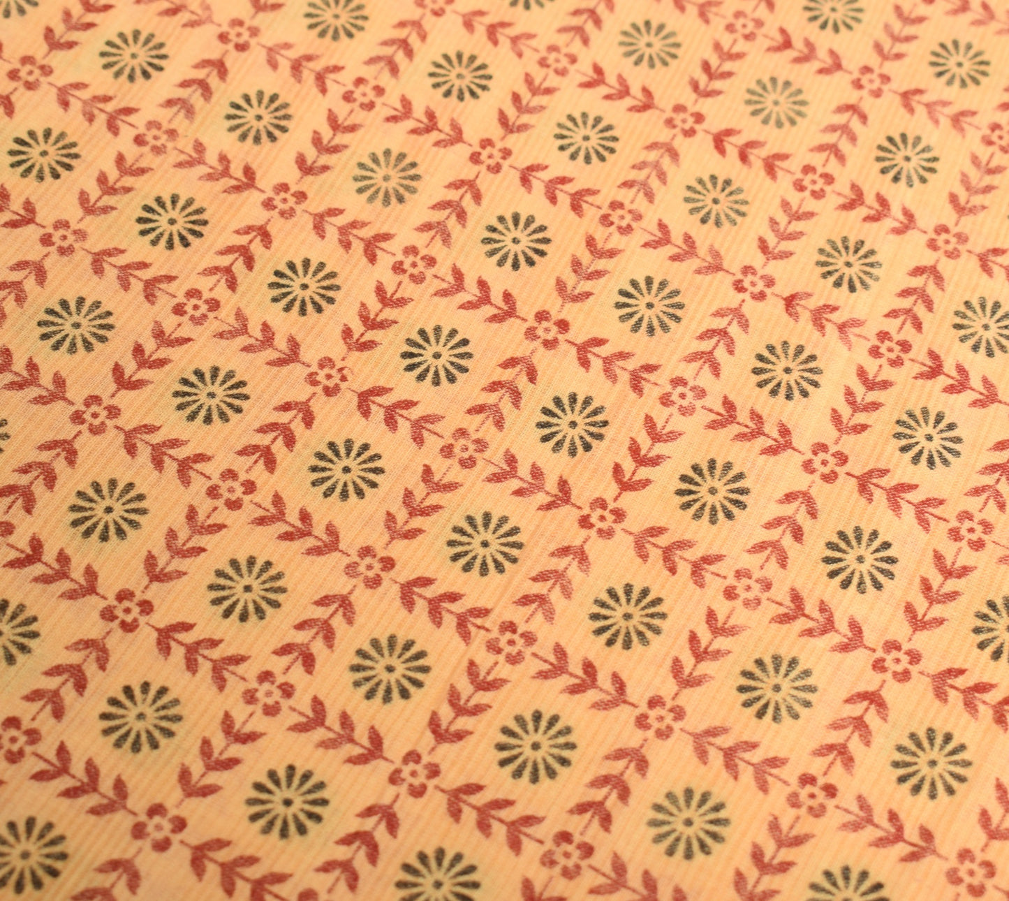 Sushila Vintage Floral Zaal Saree Pure Cotton Printed Yellow Soft Craft Fabric