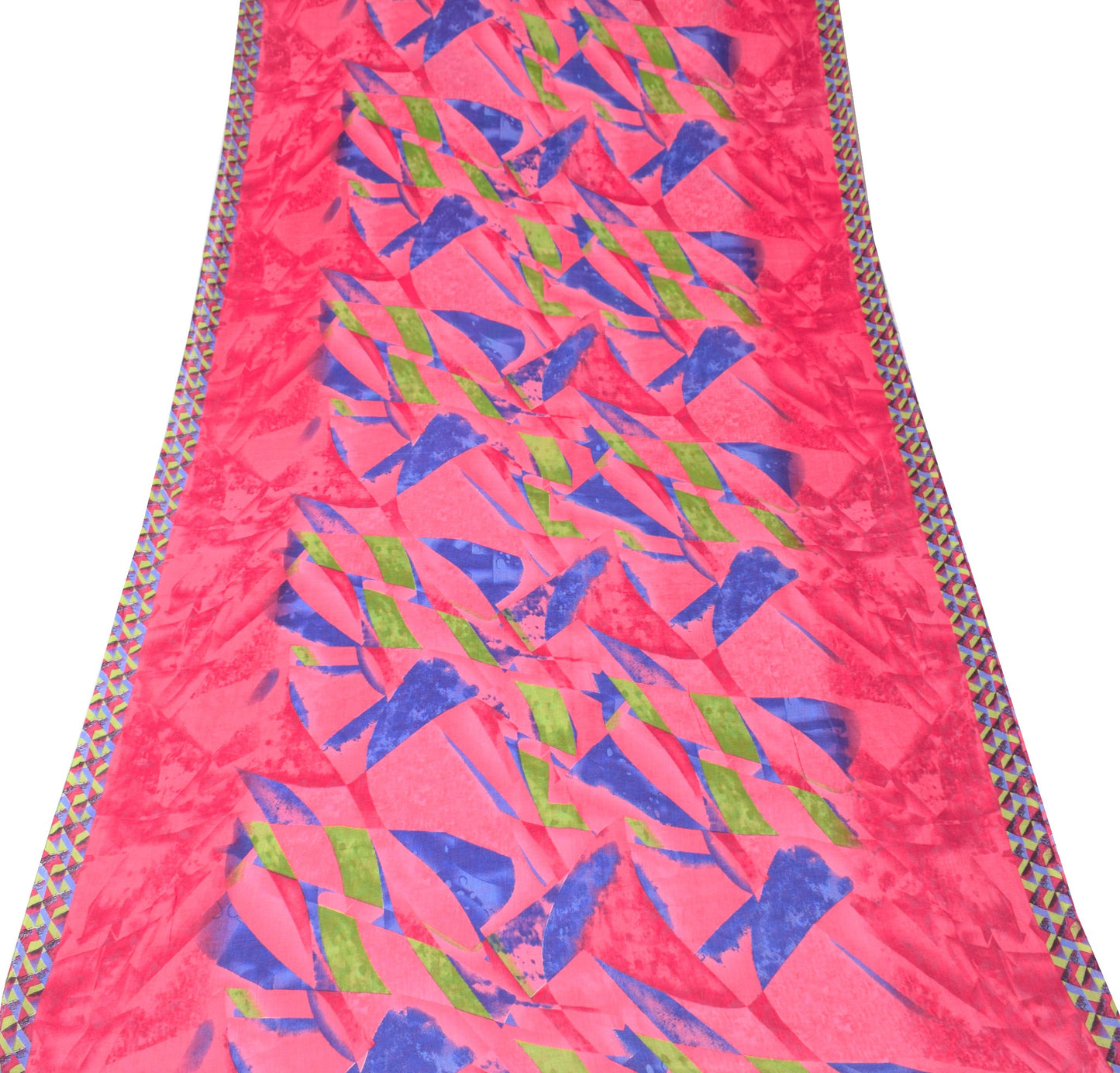 Sushila Vintage Magenta Saree Pure Cotton Printed Daily Wear Soft Craft Fabric