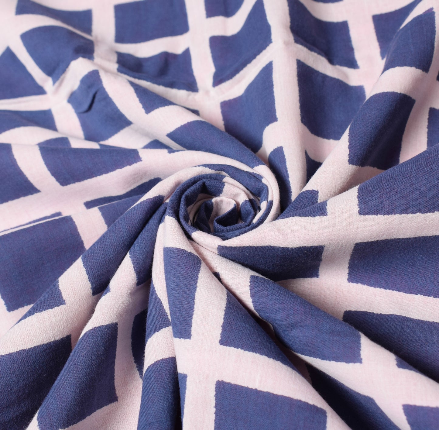 Sushila Vintage Checks Blue Magenta Saree Pure Cotton Printed Soft Craft Fabric