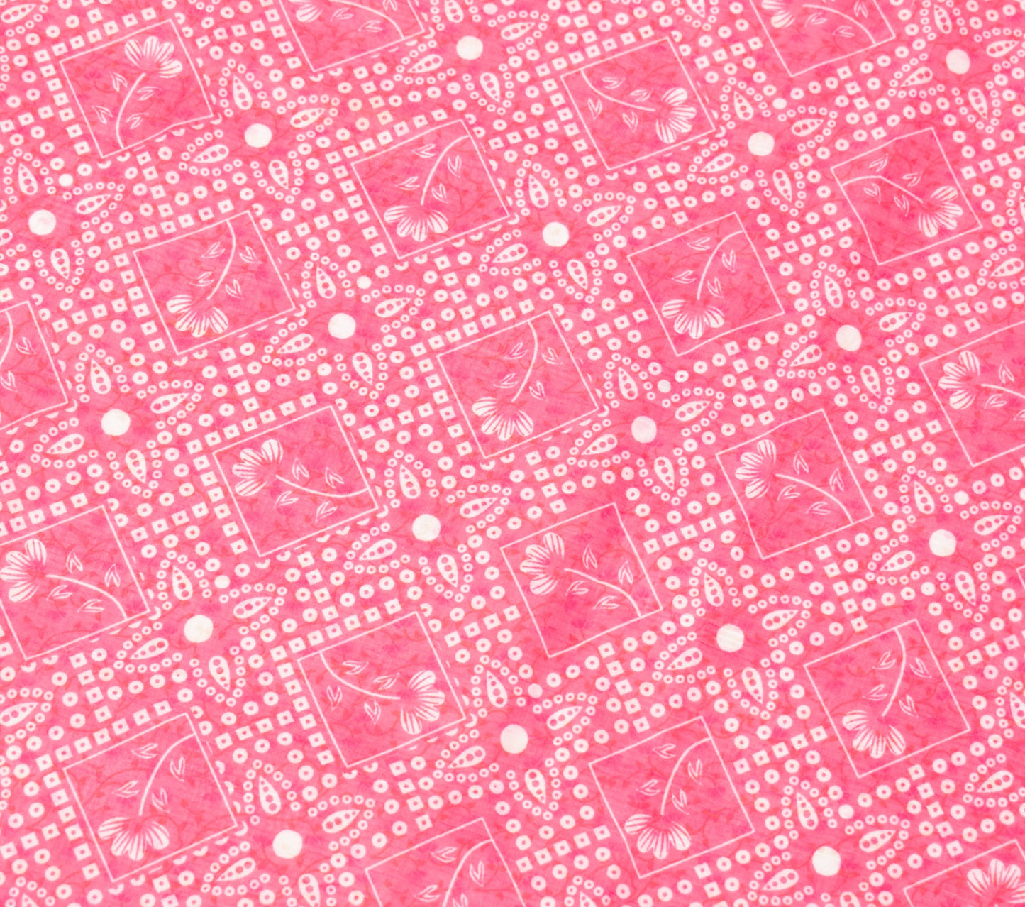 Sushila Vintage Floral Saree Art Cotton Floral Printed 8 Yard Sari Craft Fabric