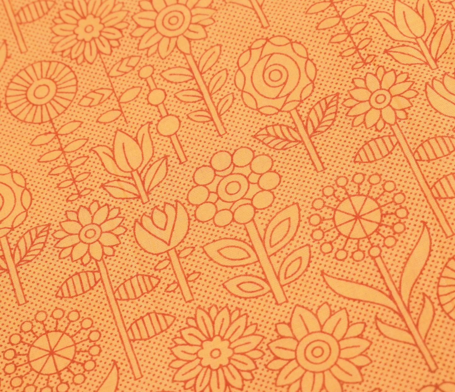 Sushila Vintage Yellow Saree 5 Yard Pure Cotton Floral Printed Soft Craft Fabric