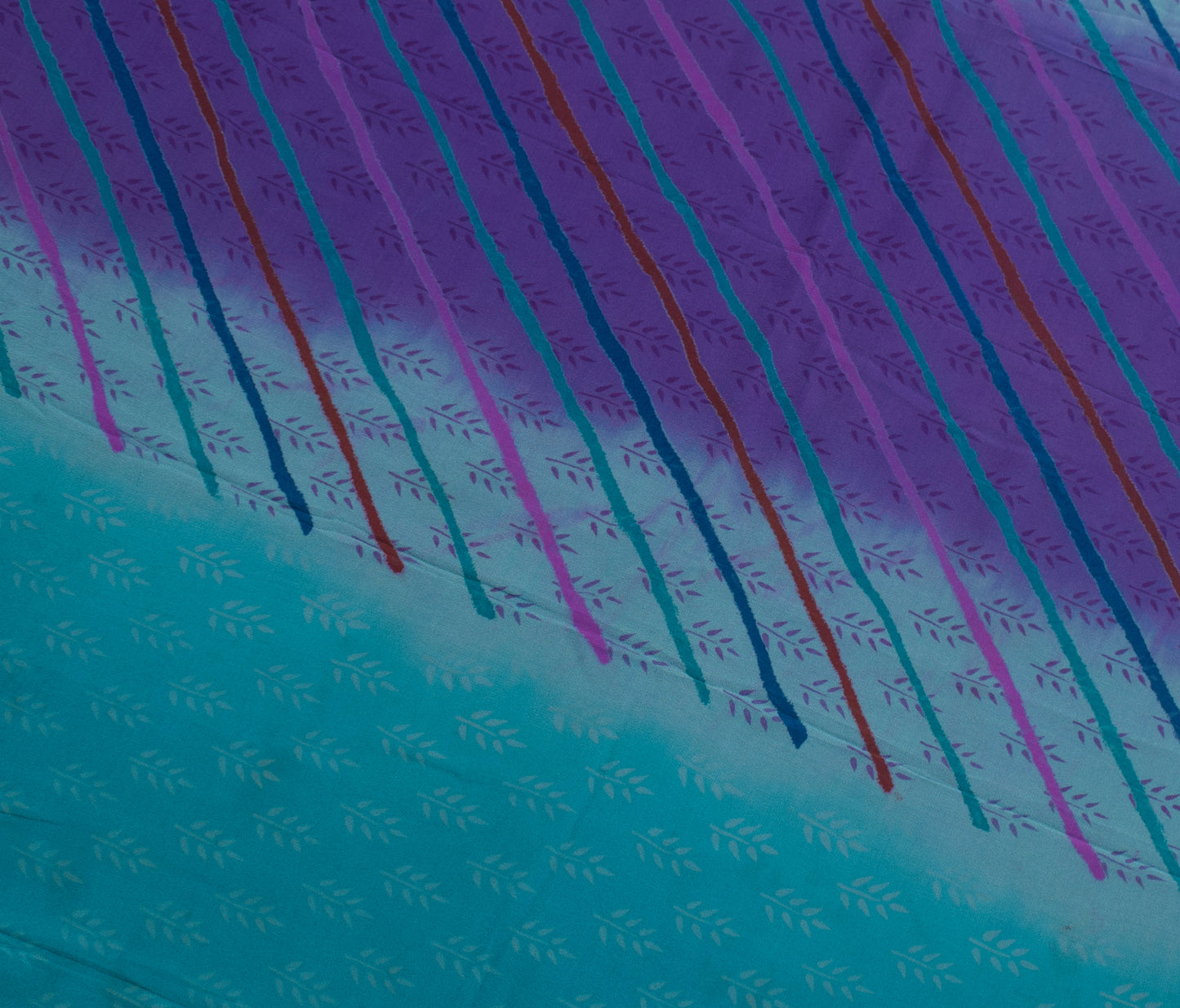 Sushila Vintage Purple Saree 100%Pure Georgette Silk Printed with Blouse Fabric