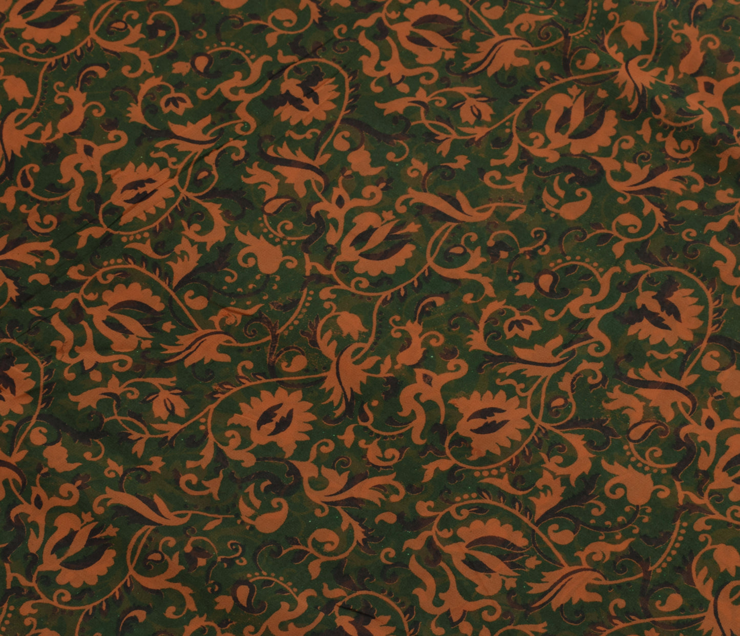 Sushila Vintage Green Saree 100% Pure Georgette Silk Printed with Blouse Fabric