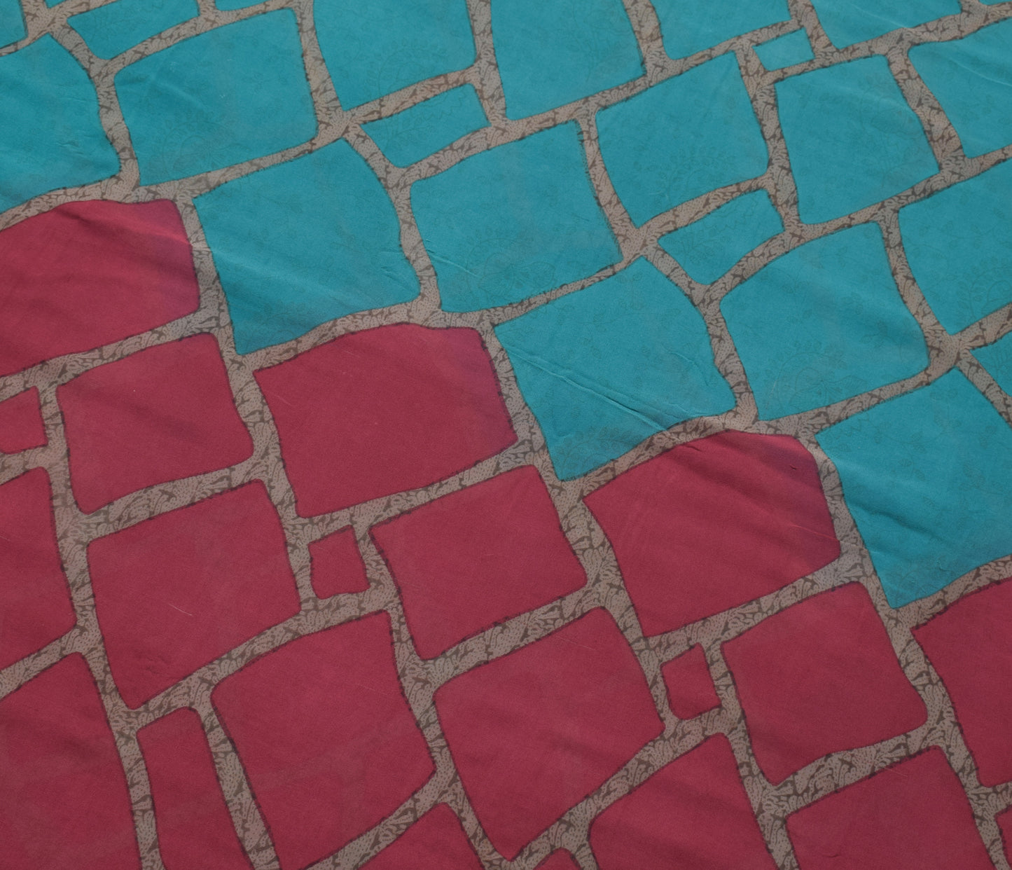 Sushila Vintage Indian Saree 100% Pure Georgette Silk Printed 5 YD Craft Fabric