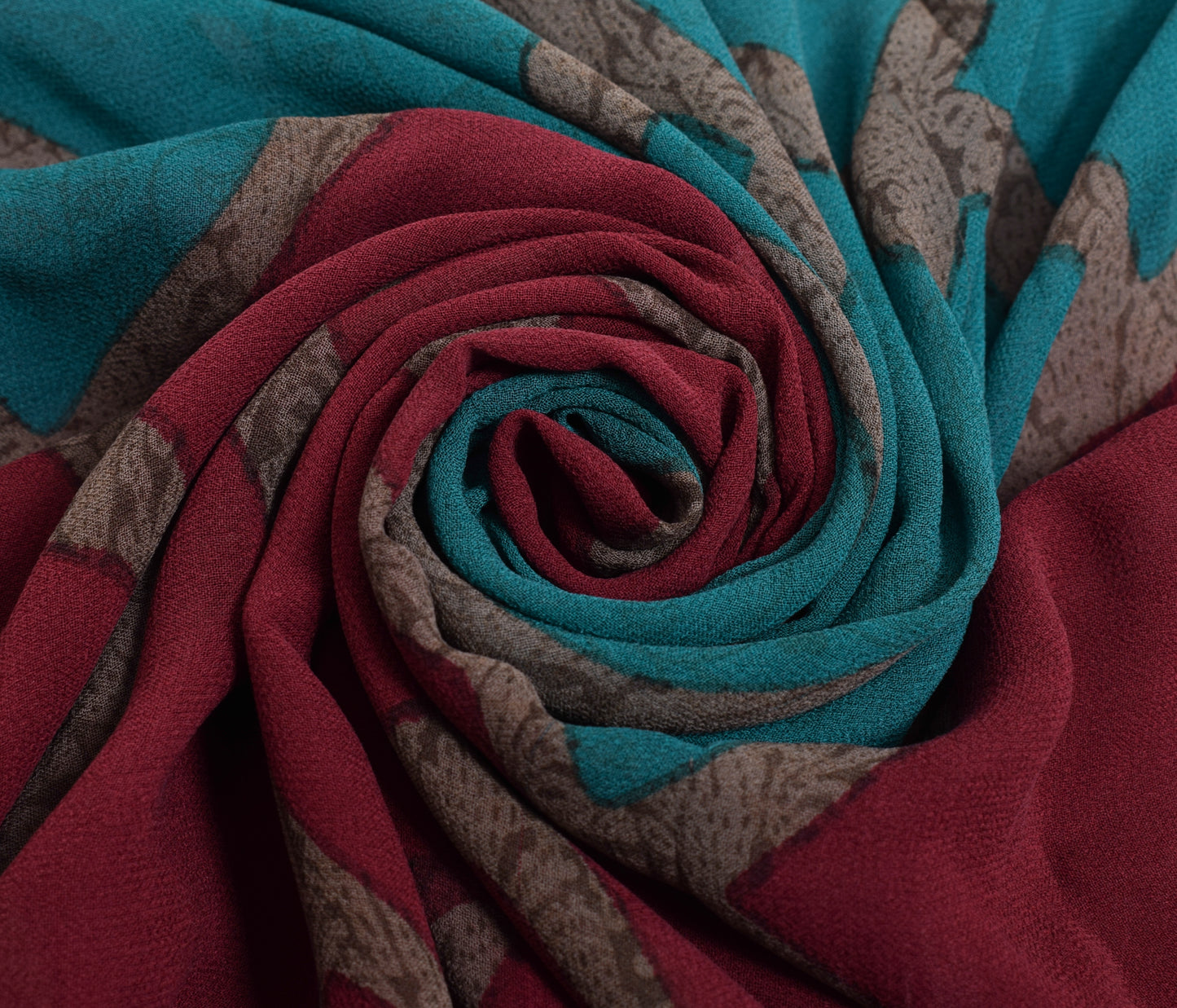 Sushila Vintage Indian Saree 100% Pure Georgette Silk Printed 5 YD Craft Fabric