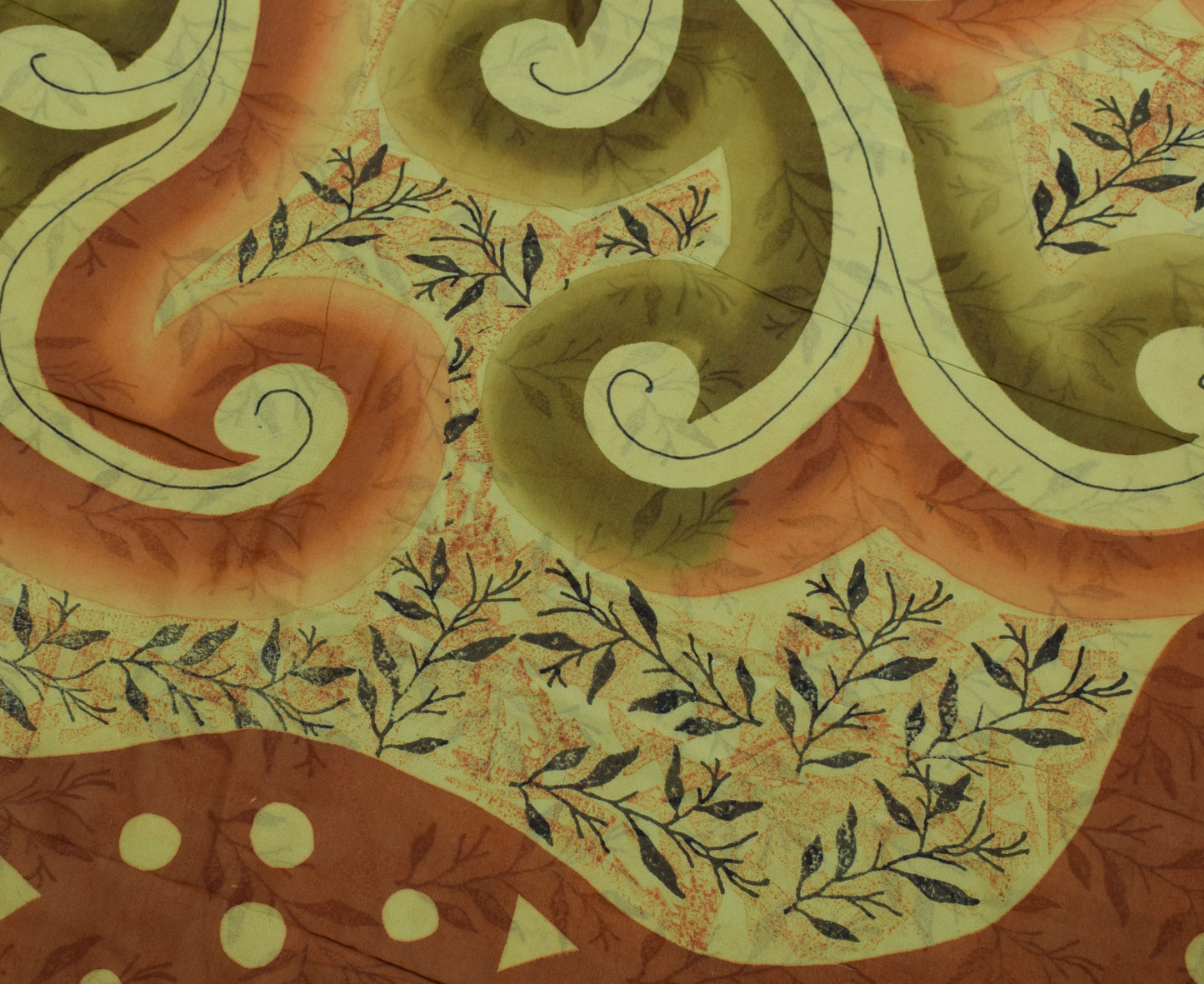 Sushila Vintage Green Saree 100% Pure Georgette Silk Floral Printed Craft Fabric
