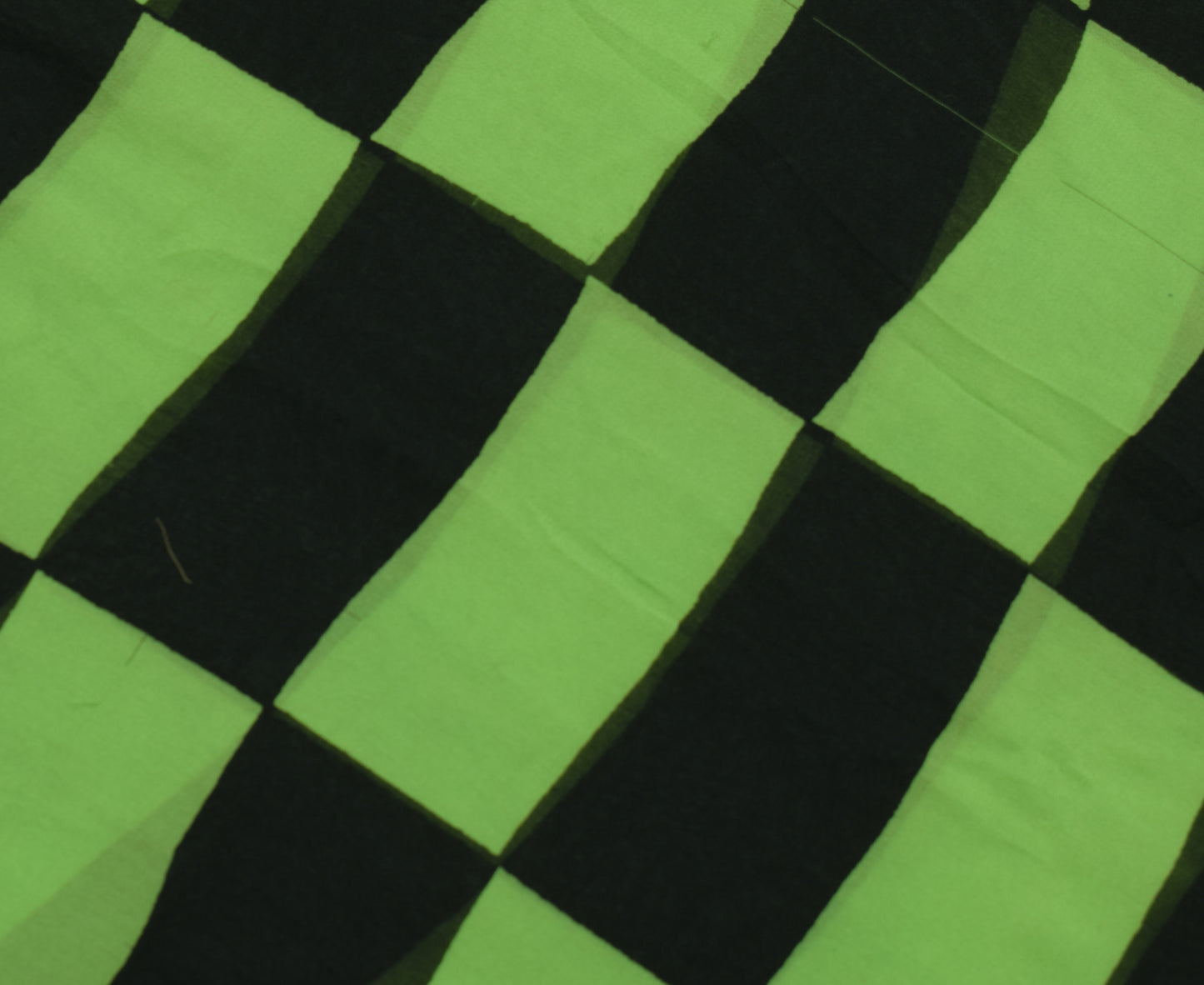 Sushila Vintage Black Saree 100% Pure Georgette Silk Printed Check Craft Fabric