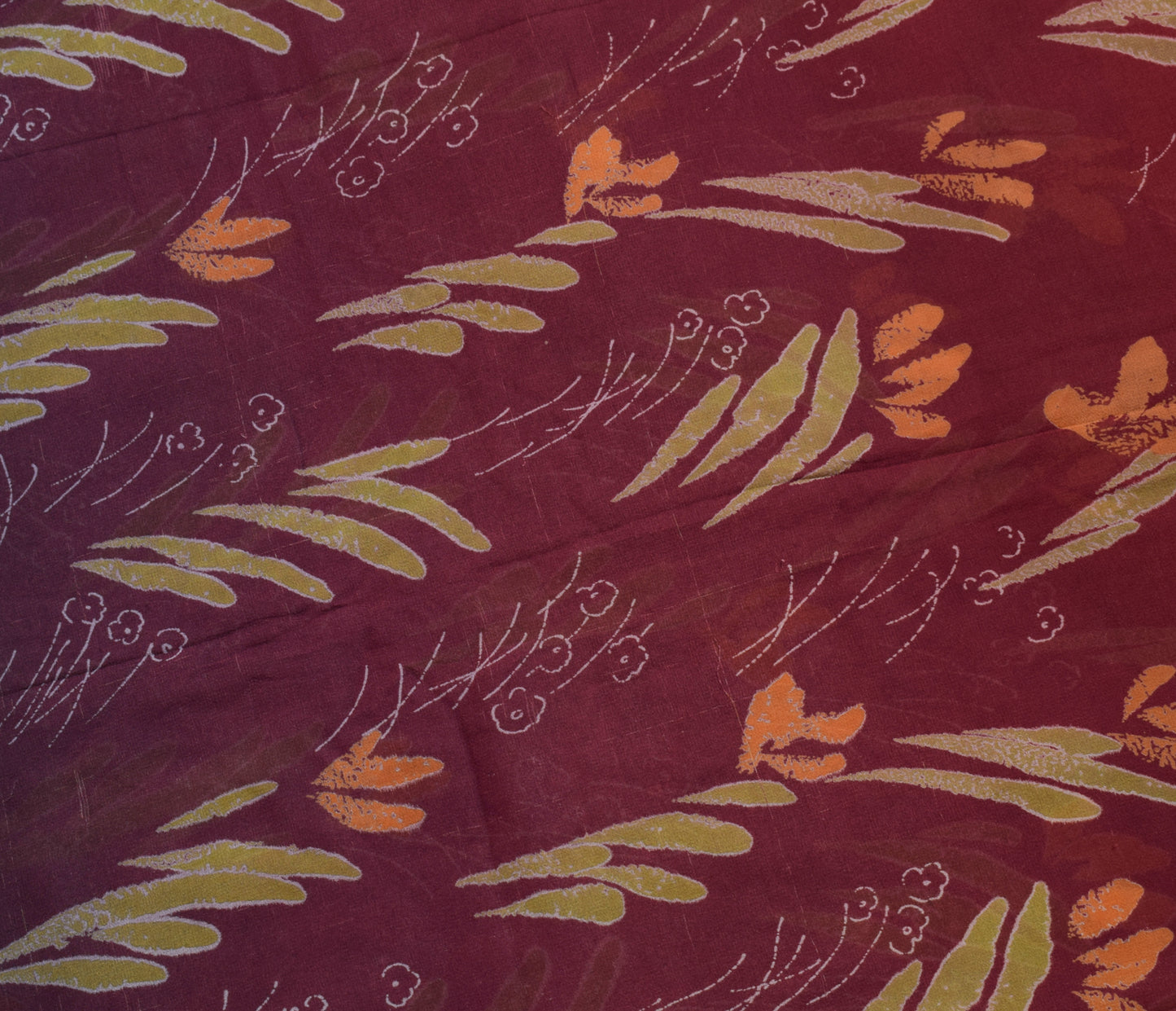 Sushila Vintage Blue Saree 100% Pure Georgette Silk Printed Floral Craft Fabric
