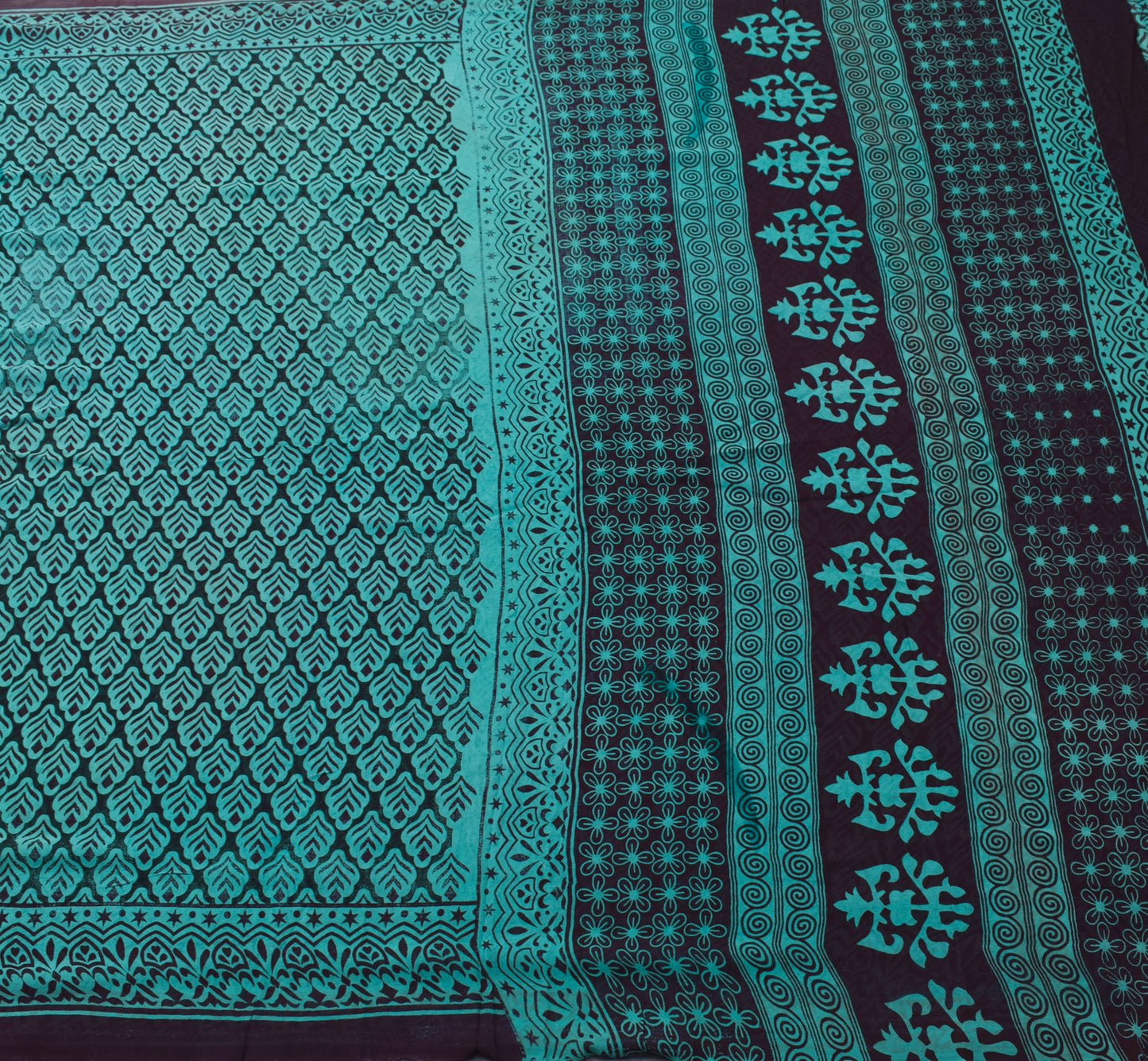Sushila Vintage Saree 100% Pure Georgette Silk Printed Floral Craft Fabric