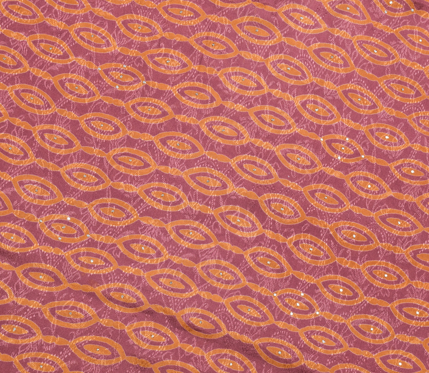 Sushila Vintage Mauve Indian Saree 100% Pure Georgette Silk Woven Craft Fabric