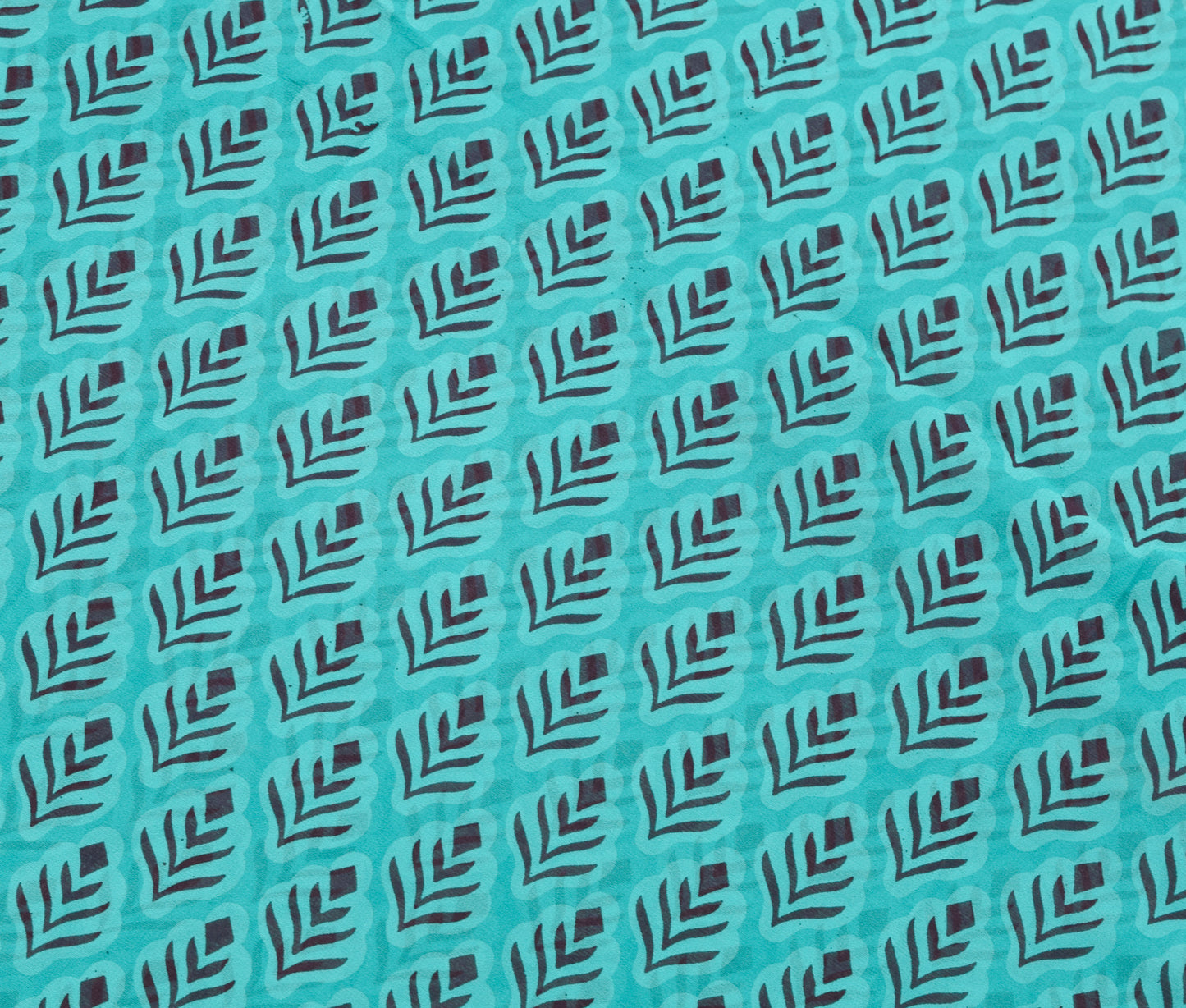 Sushila Vintage Aqua Blue Saree 100% Pure Georgette Silk Printed Floral Fabric