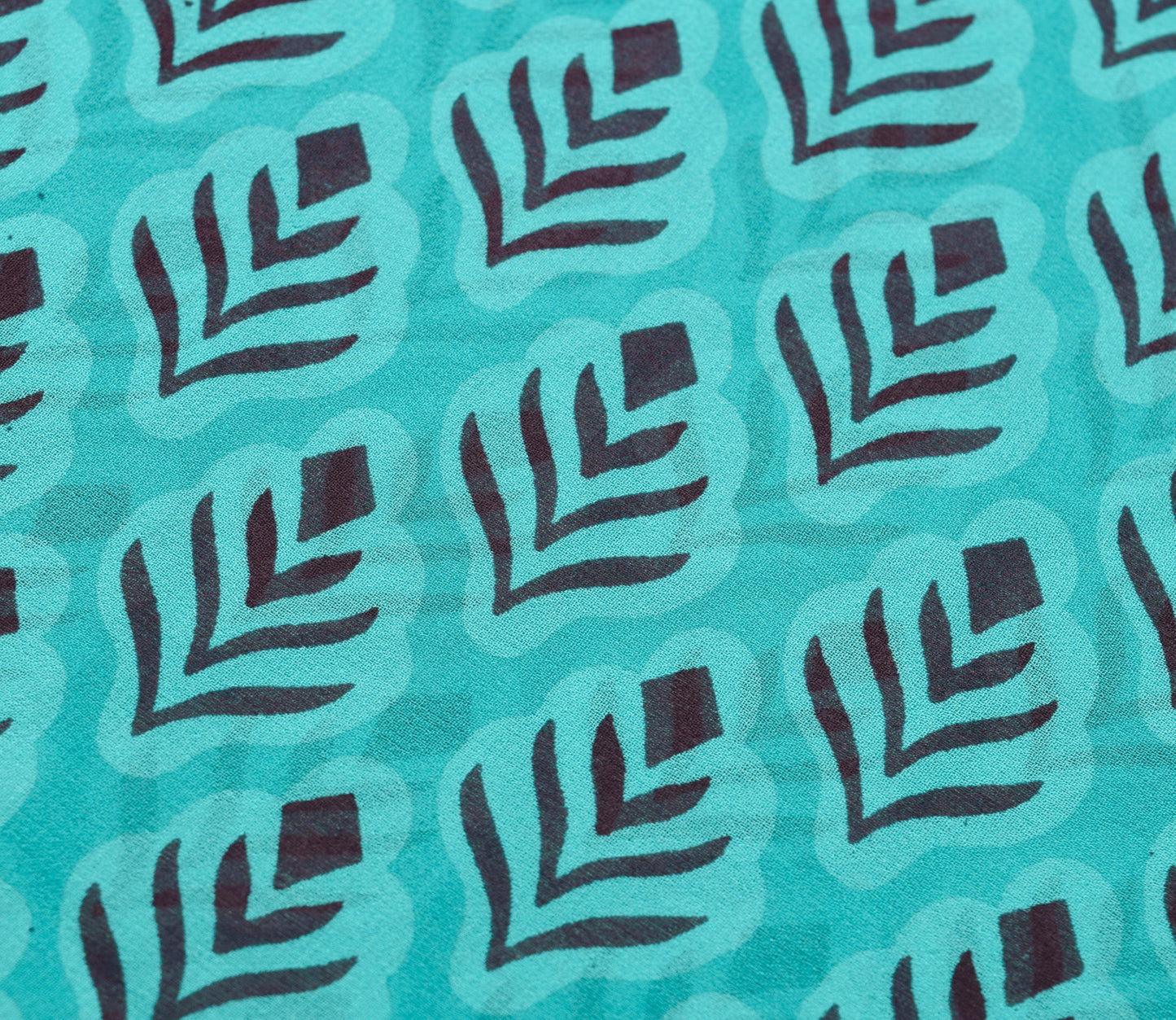 Sushila Vintage Aqua Blue Saree 100% Pure Georgette Silk Printed Floral Fabric