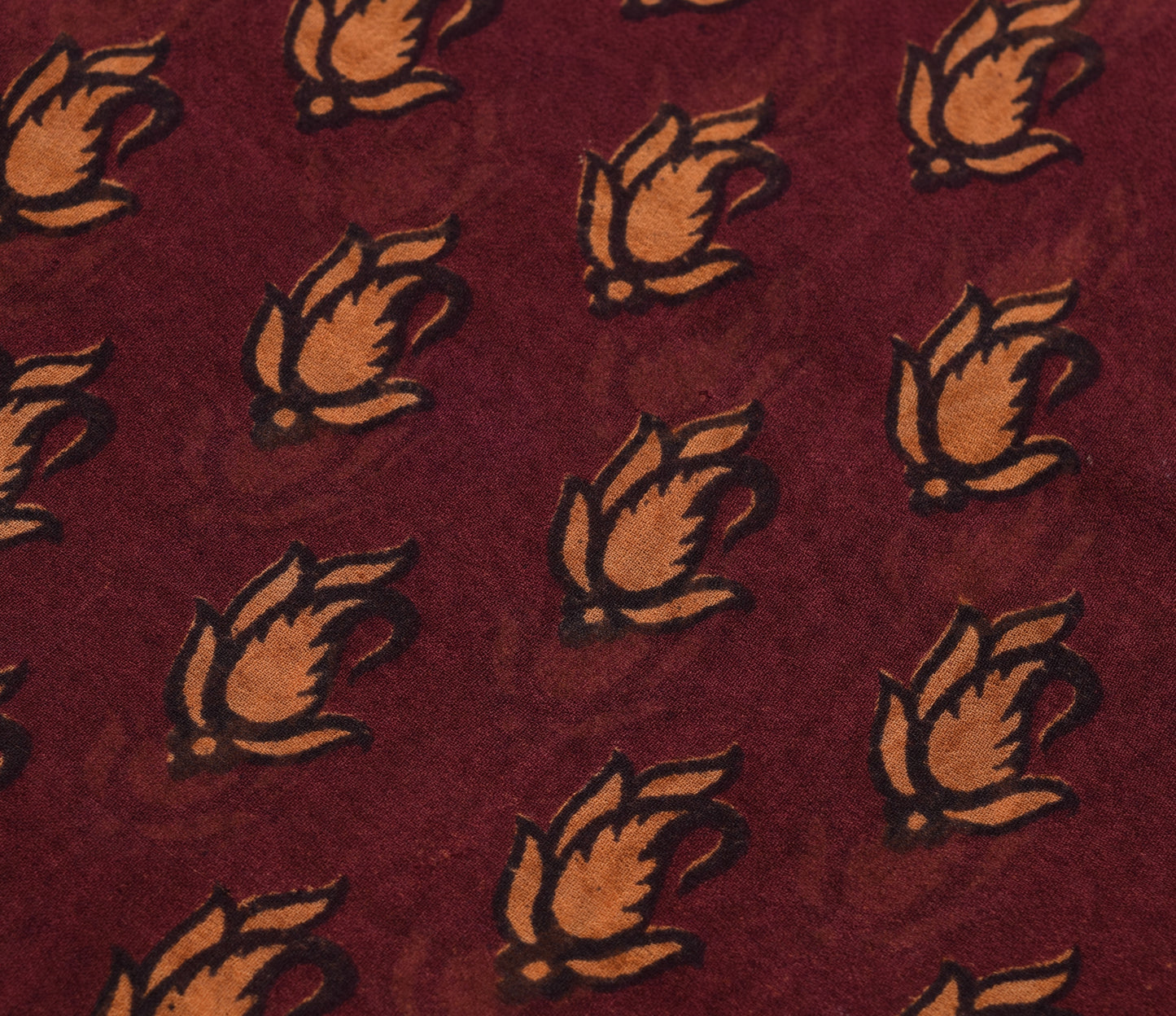 Sushila Vintage Saree Pure Georgette Silk Printed Maroon Paisley Craft Fabric