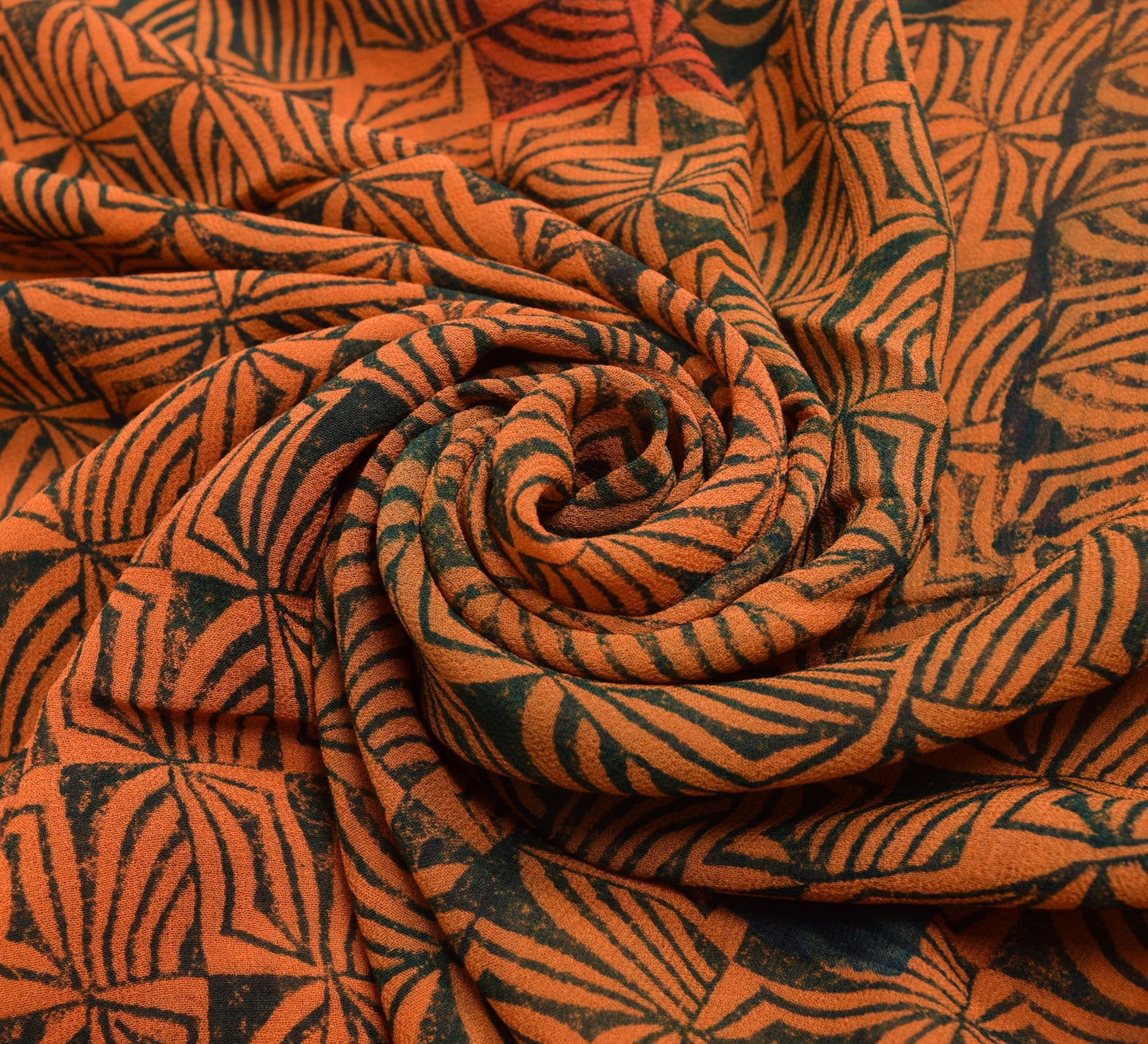 Sushila Vintage Floral Saree 100% Pure Georgette Silk Printed Craft Fabric