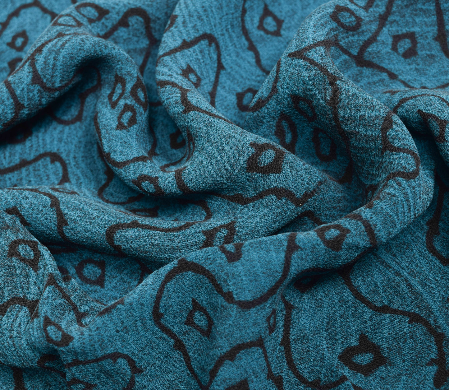 Sushila Vintage Black Floral Saree 100% Pure Georgette Silk Printed Craft Fabric