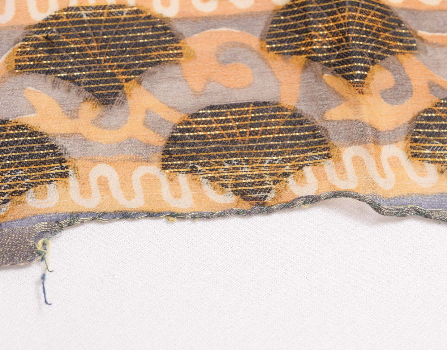 Sushila Vintage Saree 100% Pure Georgette Silk Printed & Woven Craft Fabric