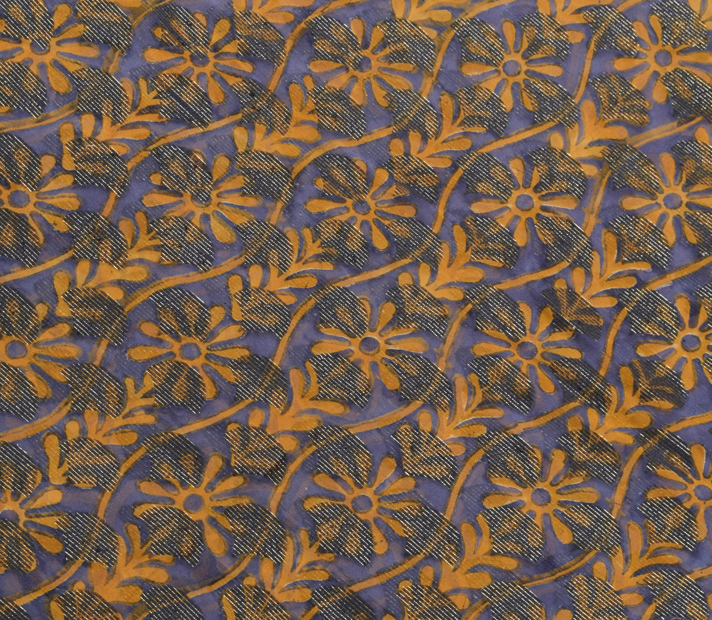 Sushila Vintage Saree 100% Pure Georgette Silk Printed & Woven Craft Fabric