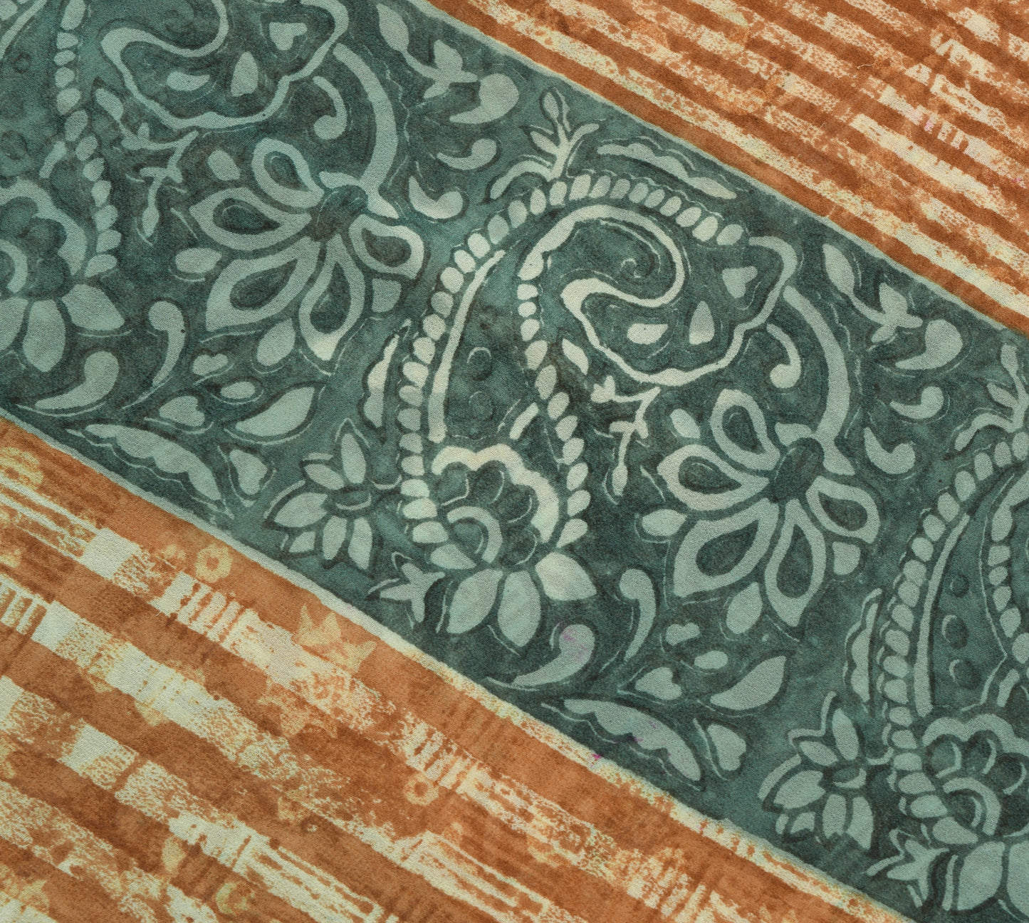 Sushila Vintage Floral Saree 100% Pure Georgette Silk Printed 5 YD Craft Fabric