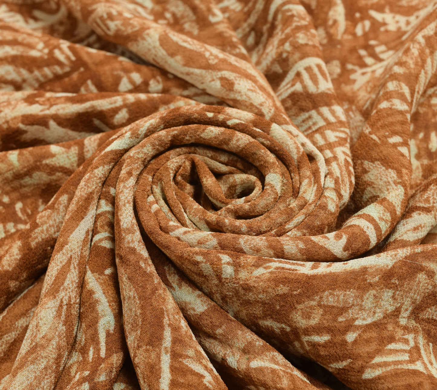 Sushila Vintage Floral Saree 100% Pure Georgette Silk Printed 5 YD Craft Fabric