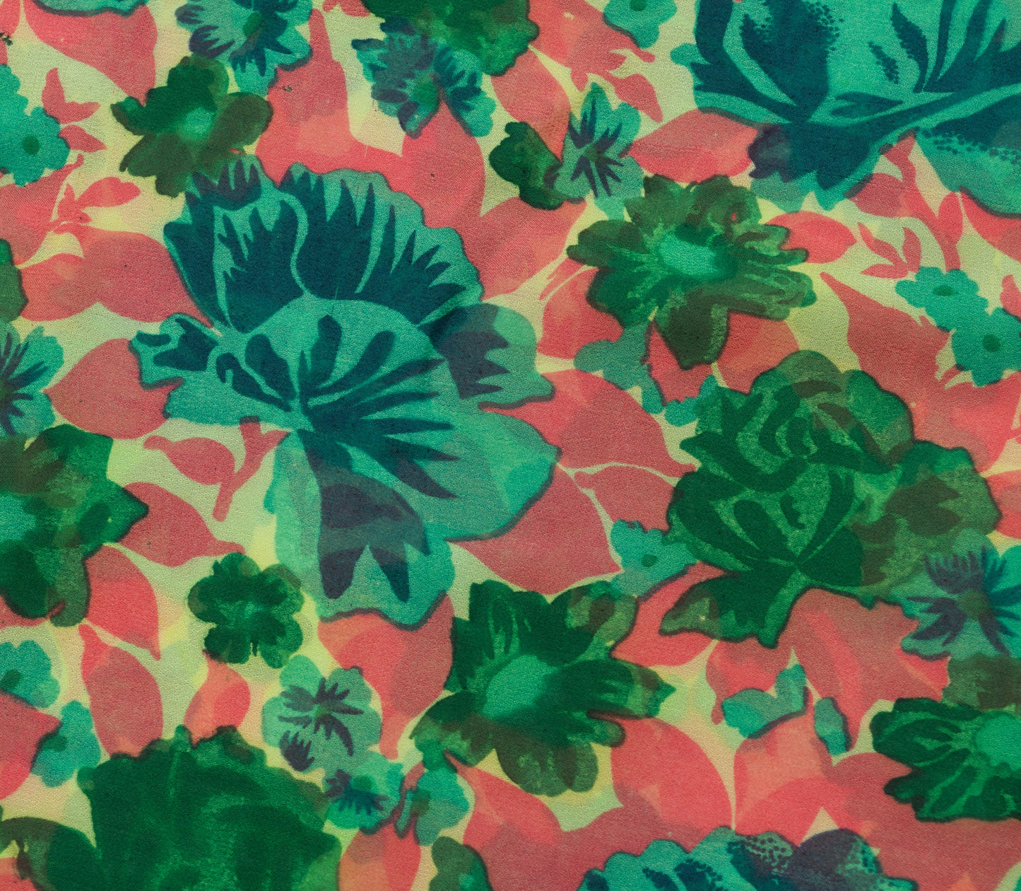 Sushila Vintage Green Saree 100%Pure Georgette Silk Printed&Woven Floral  Fabric