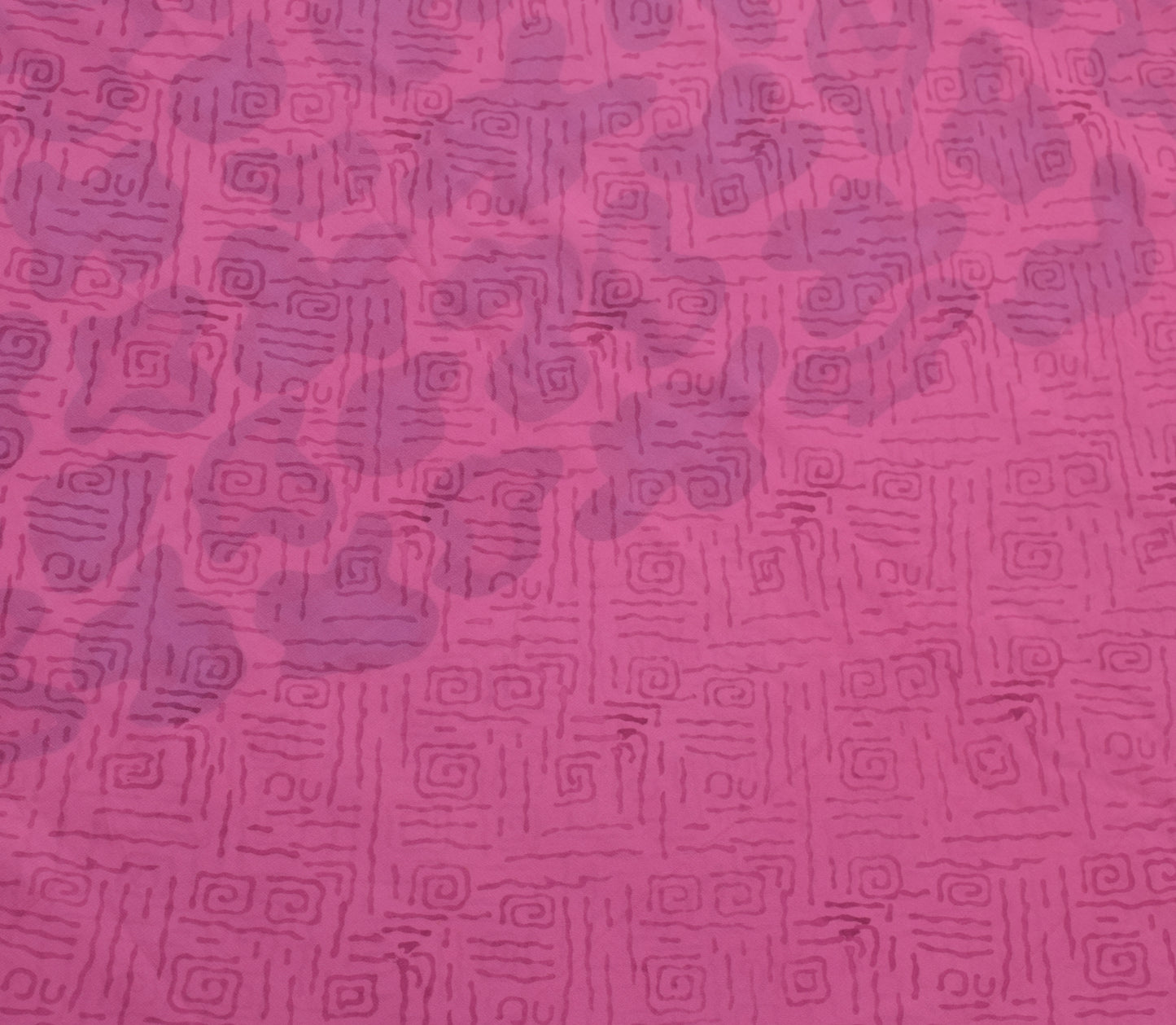 Sushila Vintage Pink Indian Saree 100% Pure Georgette Silk Printed Craft Fabric