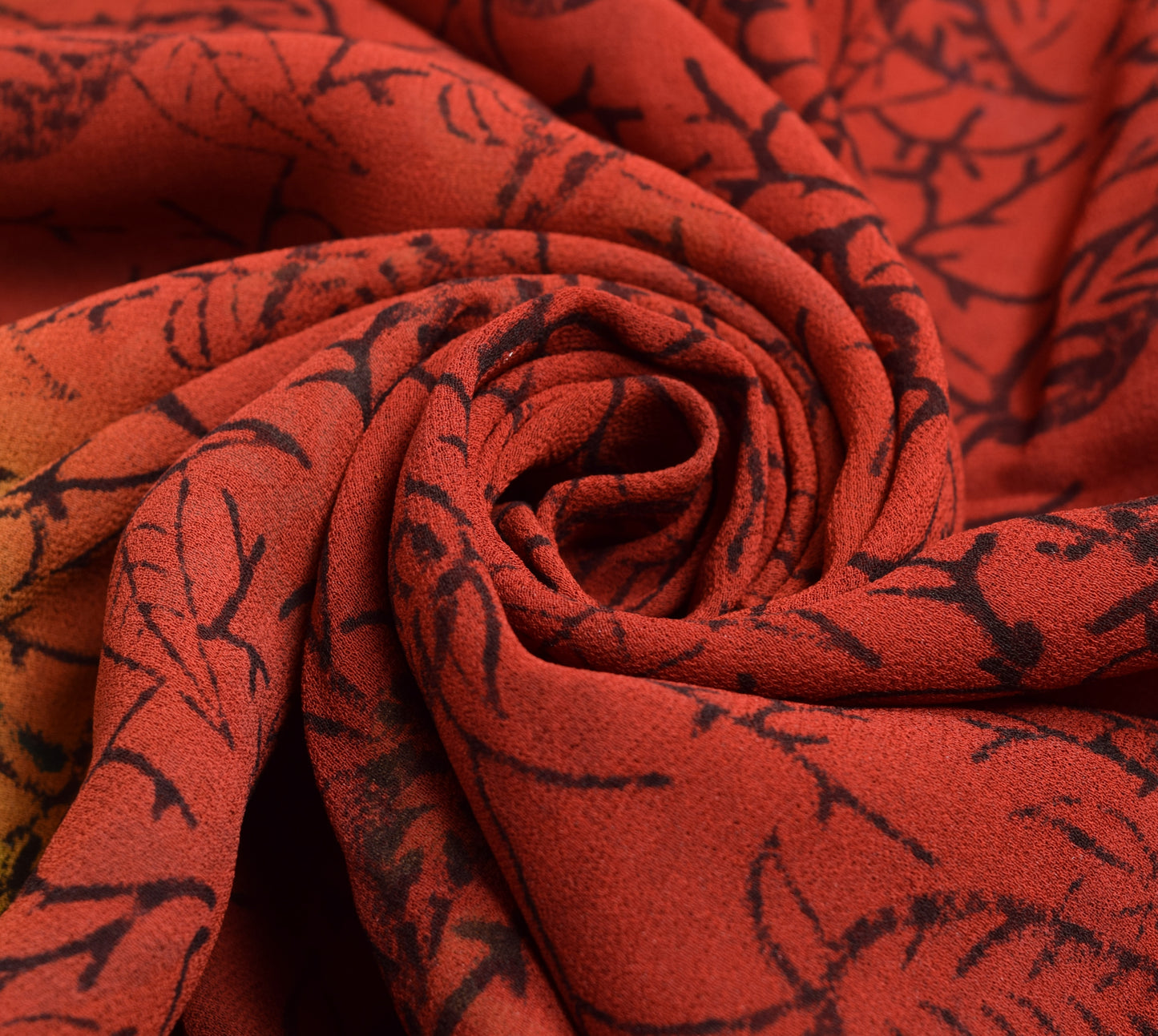 Sushila Vintage Maroon Saree 100% Pure Georgette Silk Hand Block Printed Fabric