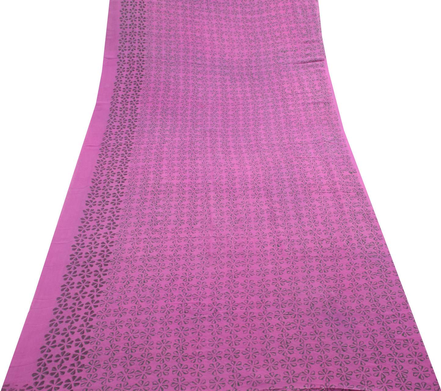 Sushila Vintage Light Purple Saree 100%Pure Georgette Silk Printed Floral Fabric