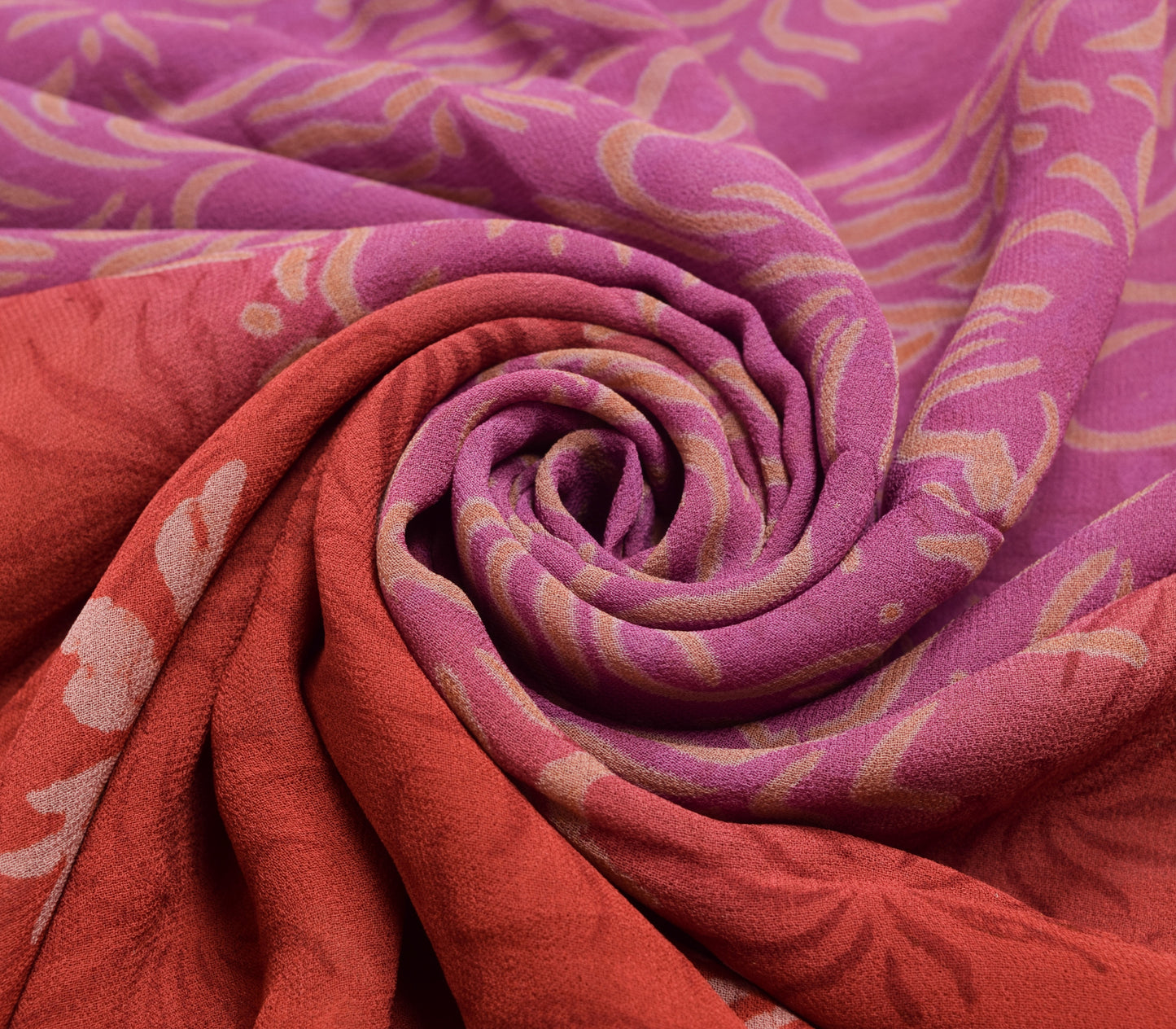 Sushila Vintage Maroon Floral Saree Pure Georgette Silk Printed Craft Fabric