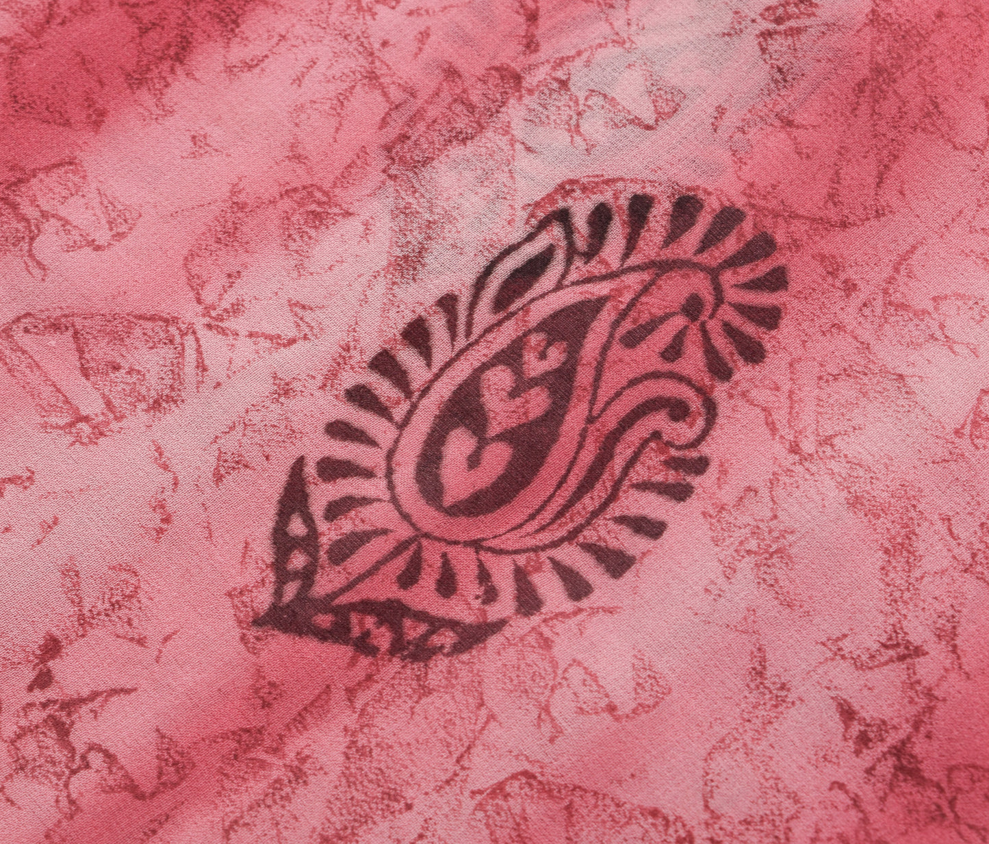 Sushila Vintage Saree 100% Pure Georgette Silk Printed Floral 5 YD Craft Fabric