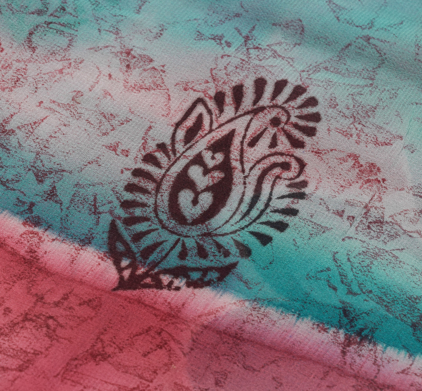 Sushila Vintage Saree 100% Pure Georgette Silk Printed Floral 5 YD Craft Fabric