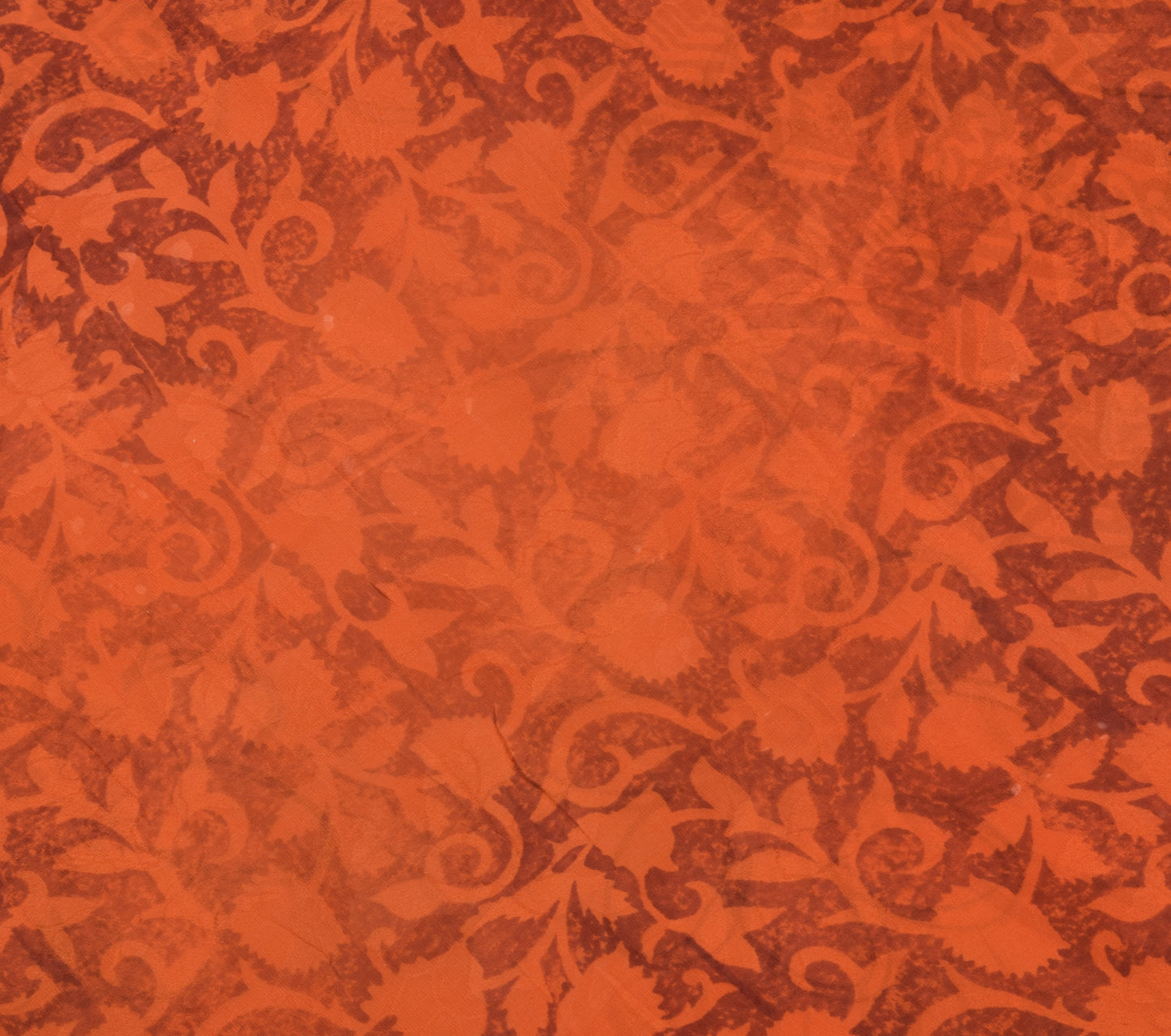 Sushila Vintage Saree 100% Pure Georgette Silk Printed Floral Craft Fabric