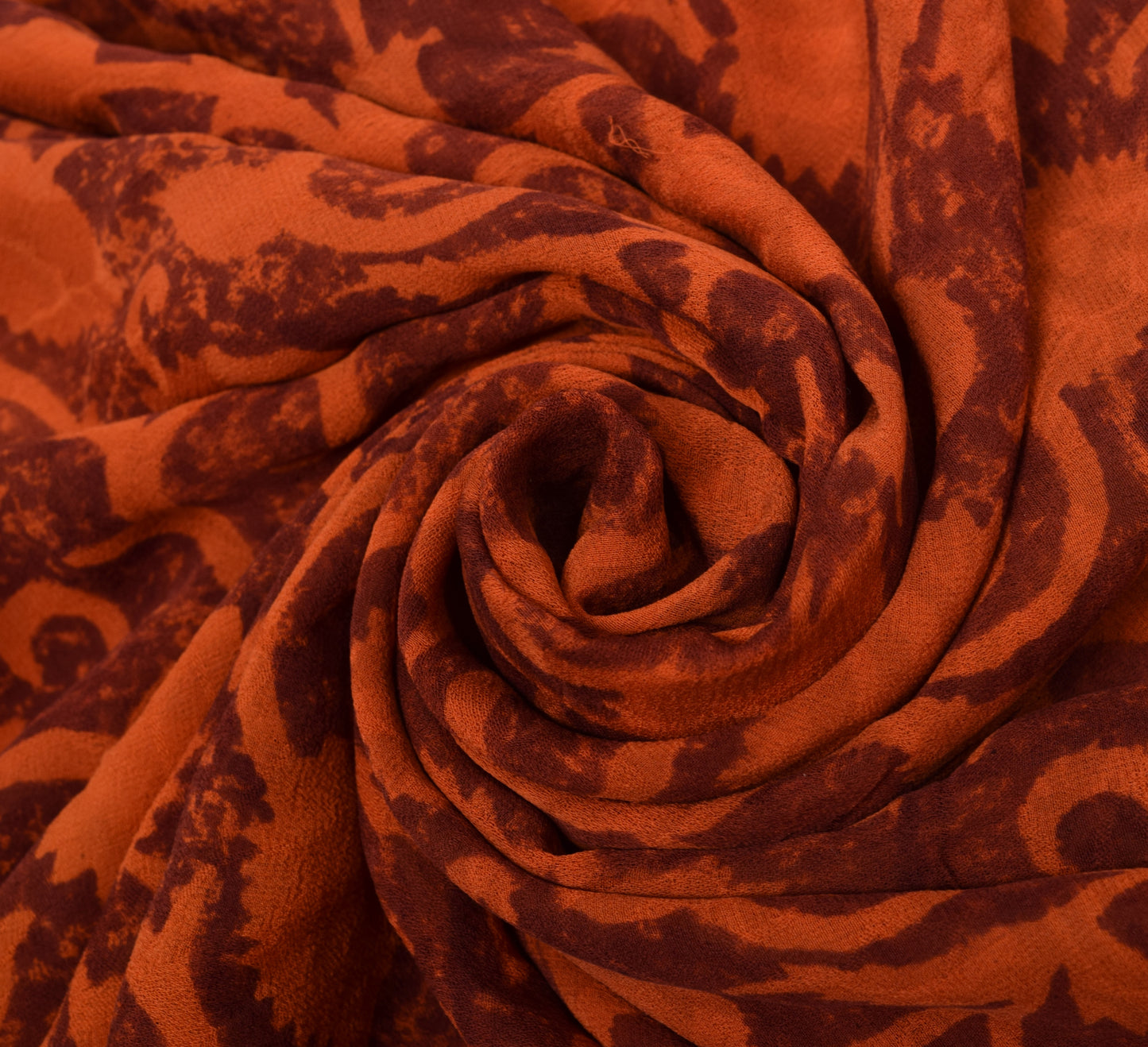 Sushila Vintage Saree 100% Pure Georgette Silk Printed Floral Craft Fabric