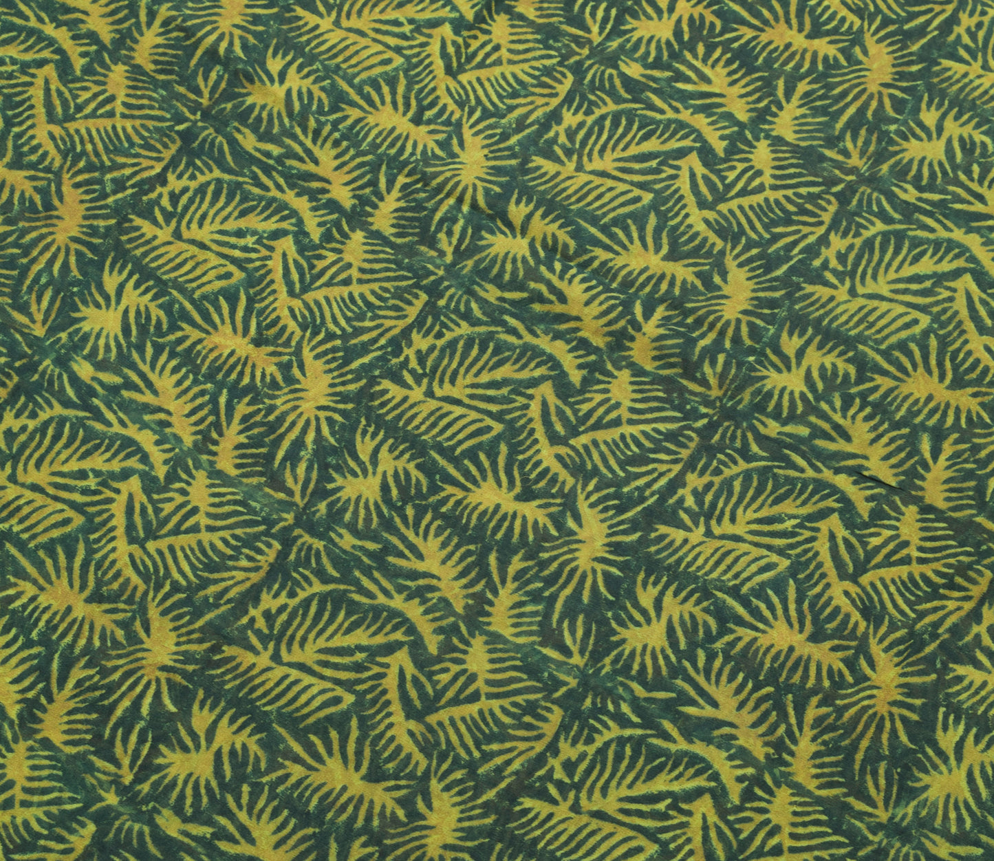 Sushila Vintage Dark Green Saree 100% Pure Georgette Silk Printed Craft Fabric