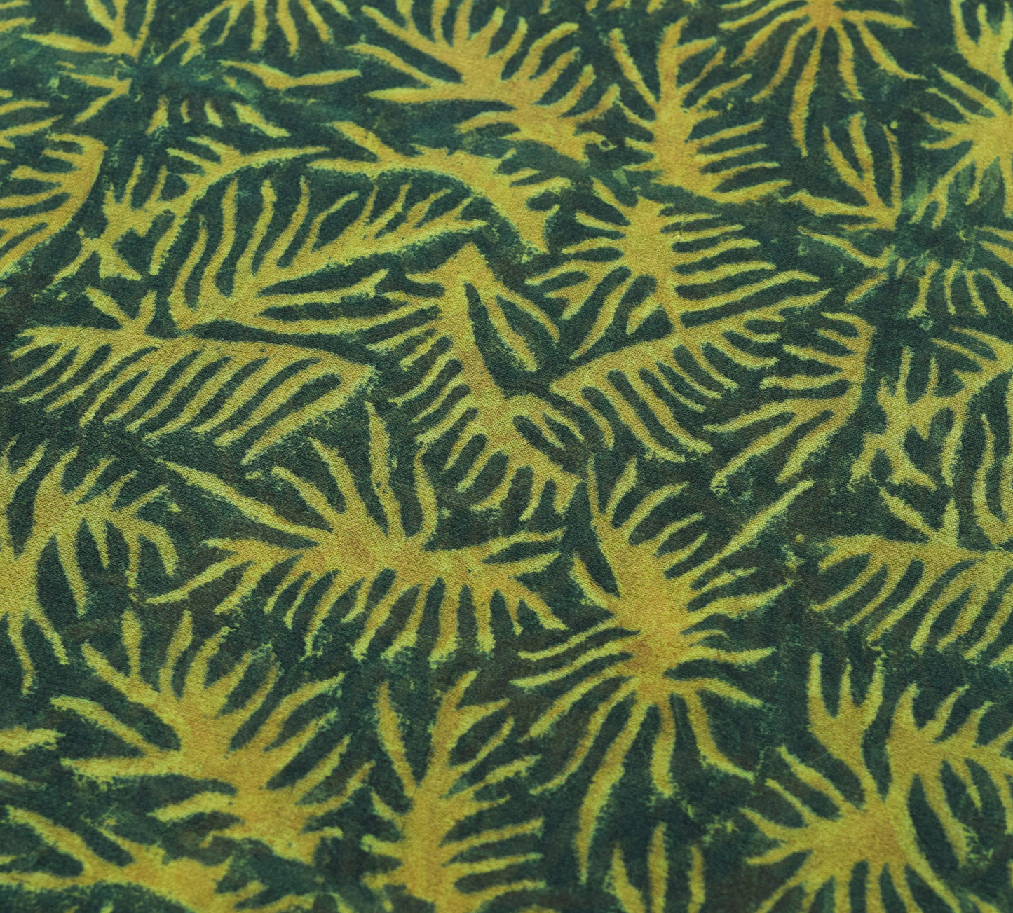 Sushila Vintage Dark Green Saree 100% Pure Georgette Silk Printed Craft Fabric