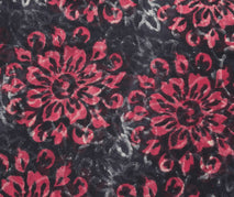 Sushila Vintage Black Saree 100% Pure Georgette Silk Printed Craft Floral Fabric