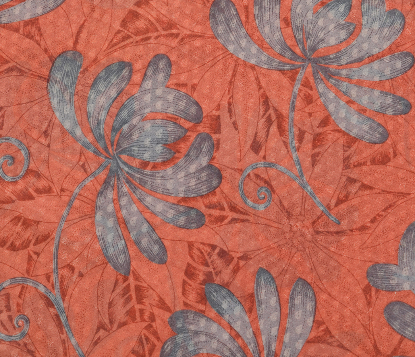 Sushila Vintage Saree Floral Indian 100%Pure Georgette Silk Printed Craft Fabric